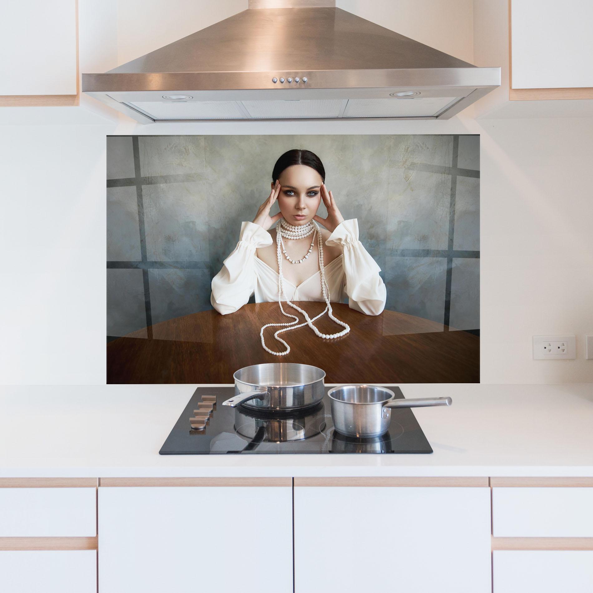 Panel Szklany do Kuchni Boho Clothing Necklace mockup 5