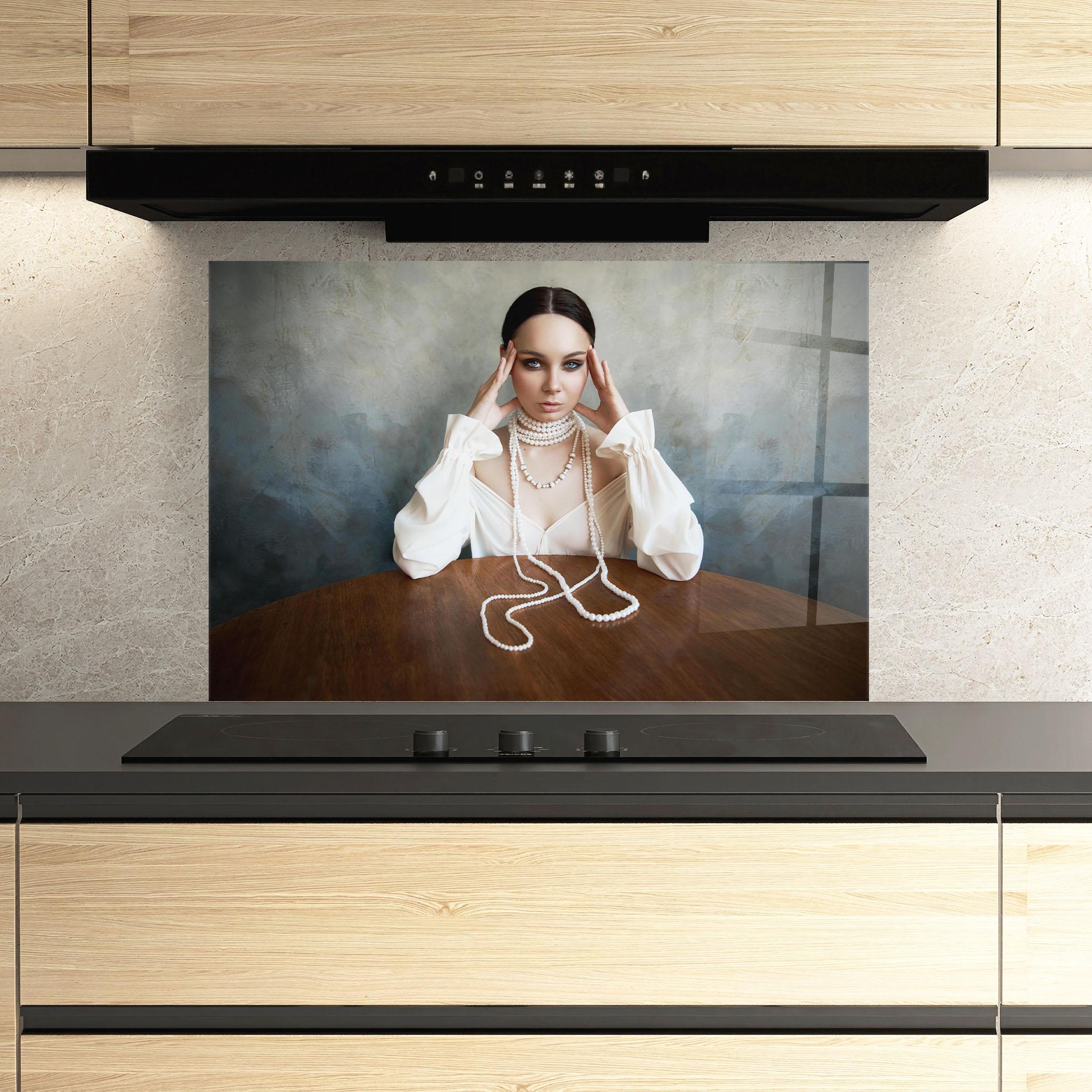 Panel Szklany do Kuchni Boho Clothing Necklace mockup 3