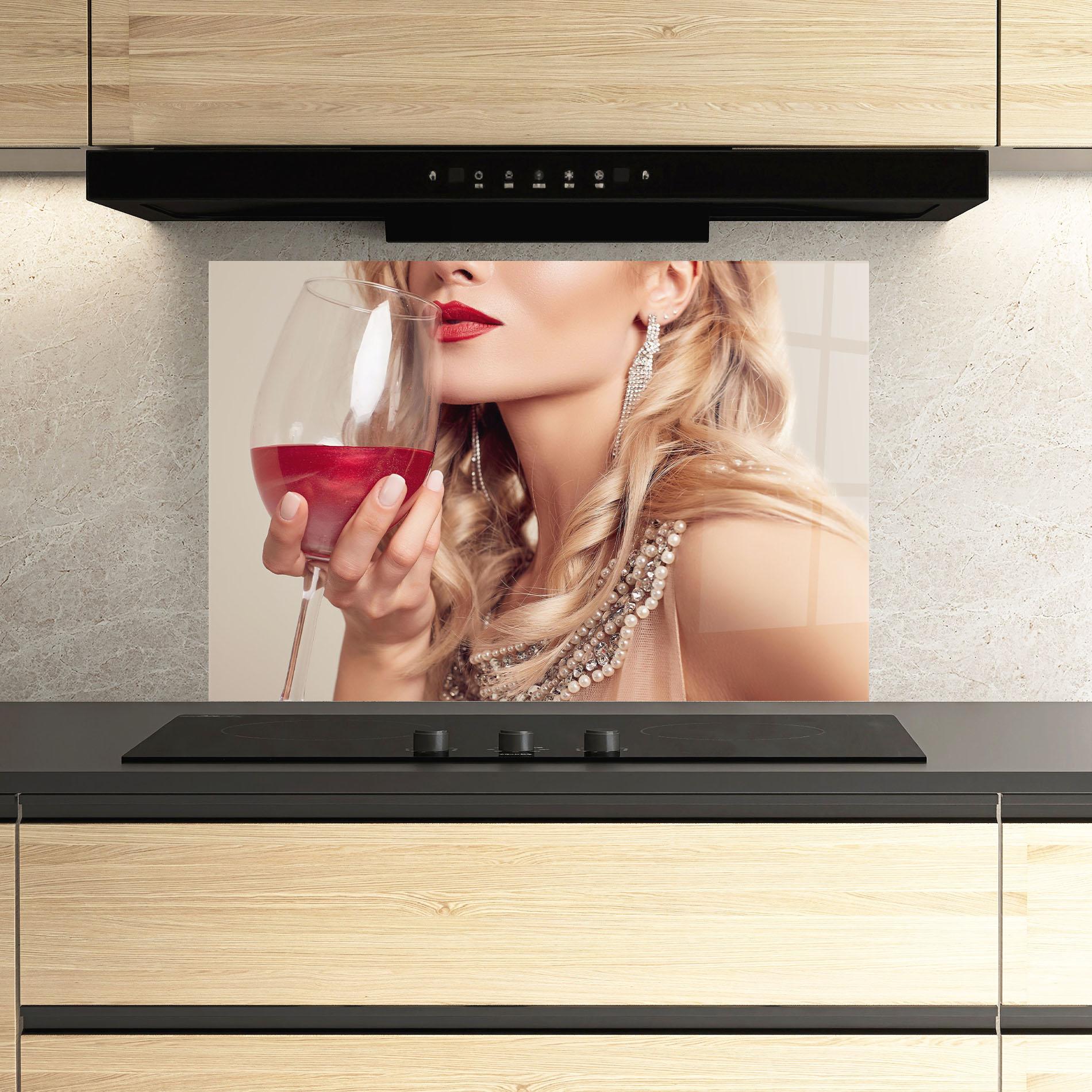 Panel Szklany do Kuchni Pretty Accessory And Wine mockup 3