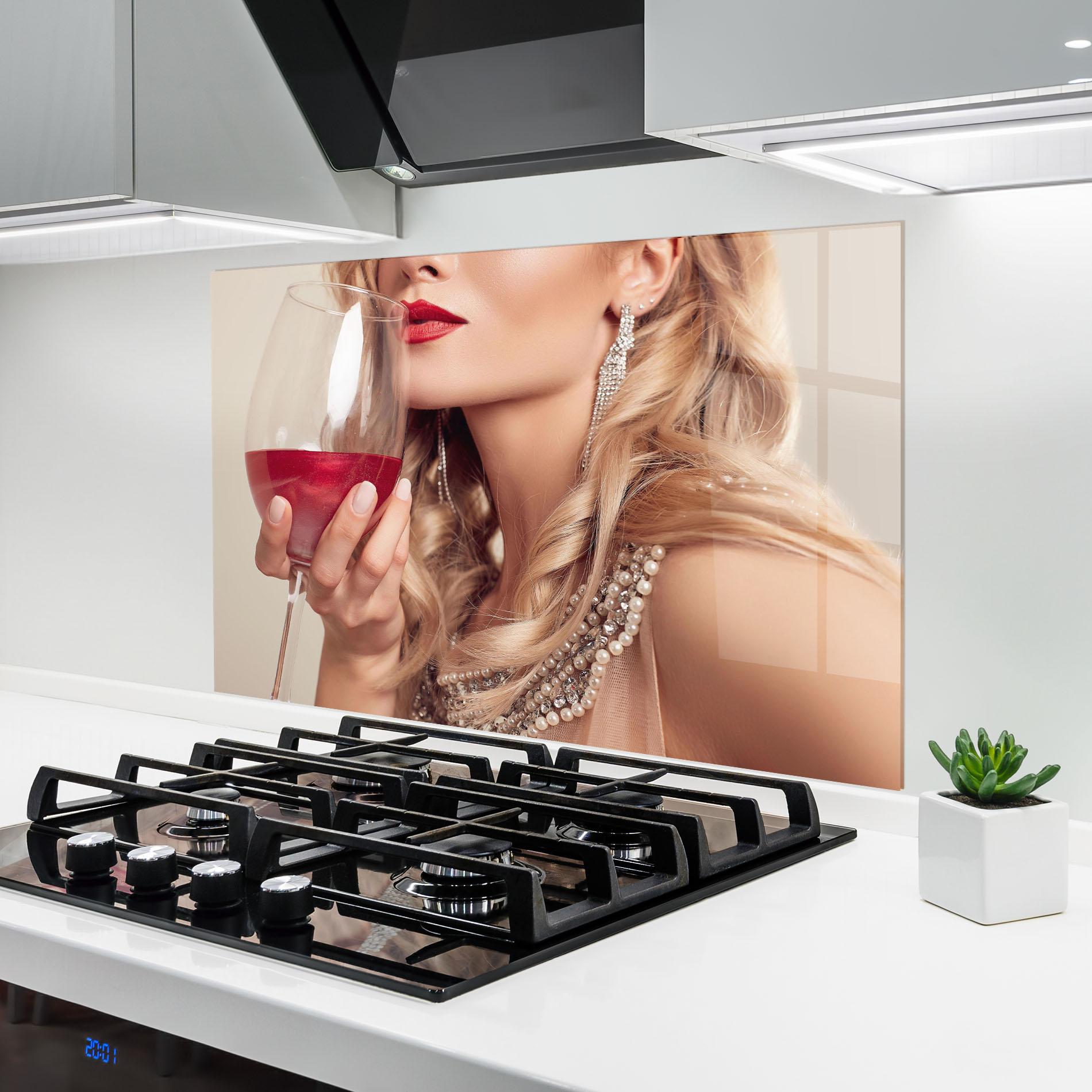 Panel Szklany do Kuchni Pretty Accessory And Wine mockup 6