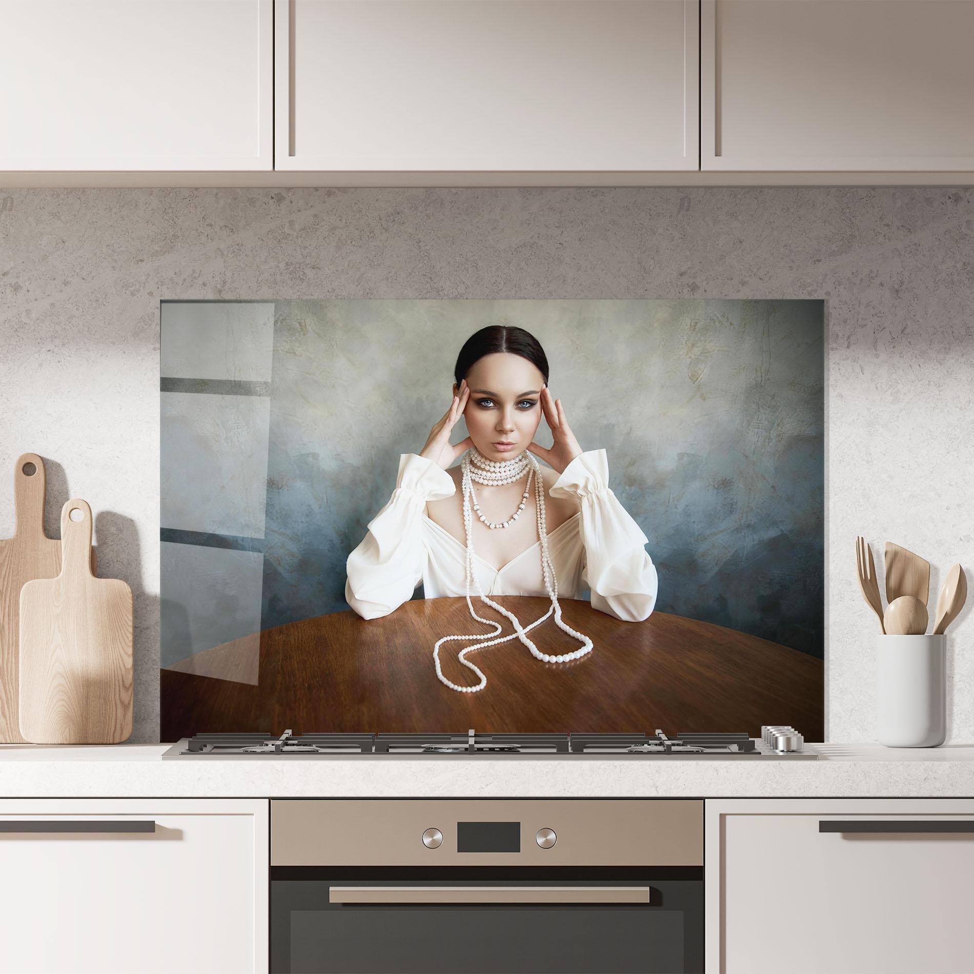 Panel Szklany do Kuchni Boho Clothing Necklace mockup 7