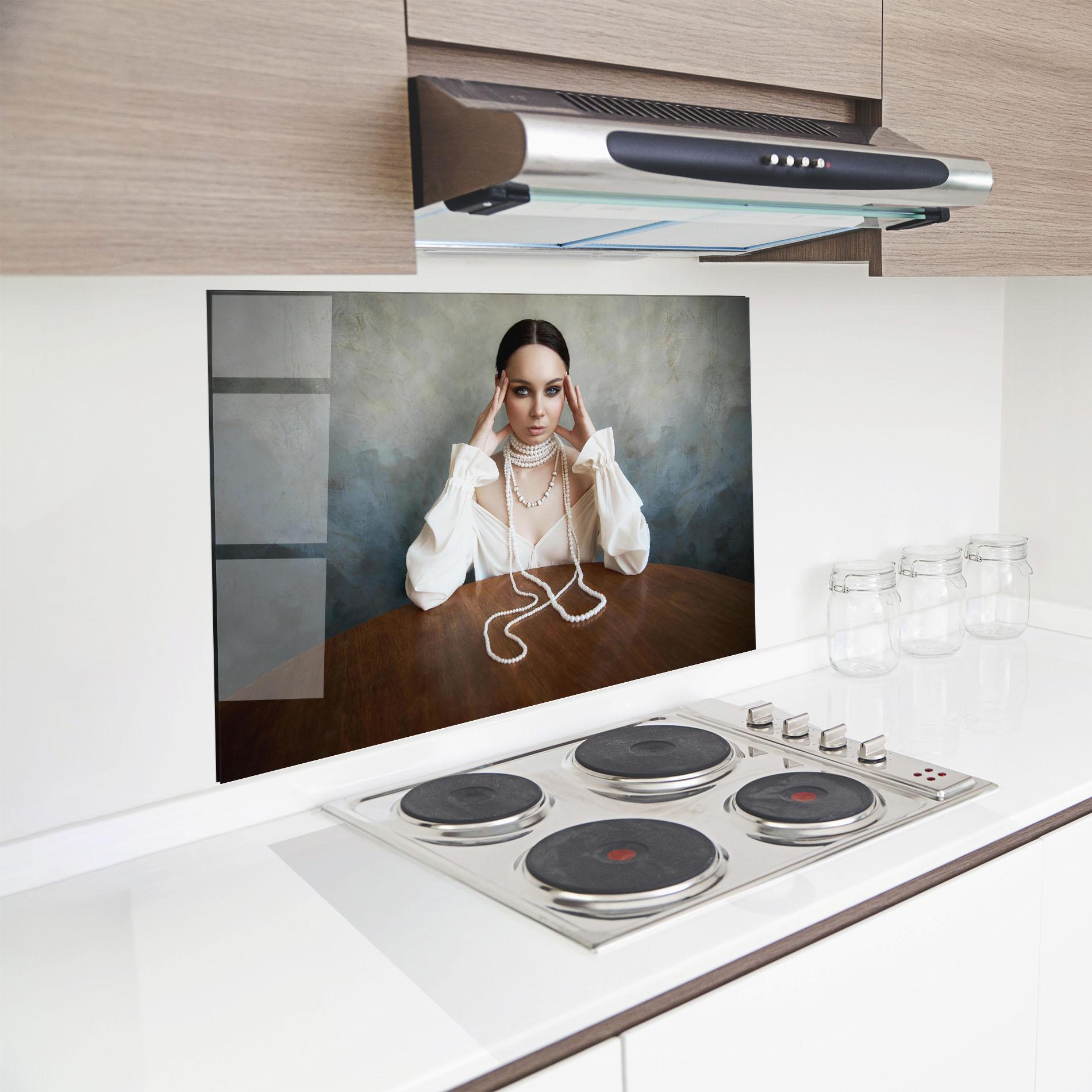 Panel Szklany do Kuchni Boho Clothing Necklace mockup 8