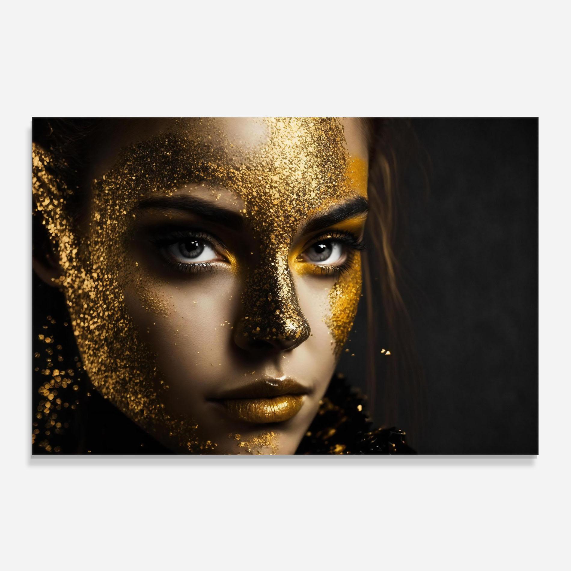 Panel Szklany do Kuchni Grey Cat Eye Makeup mockup 0