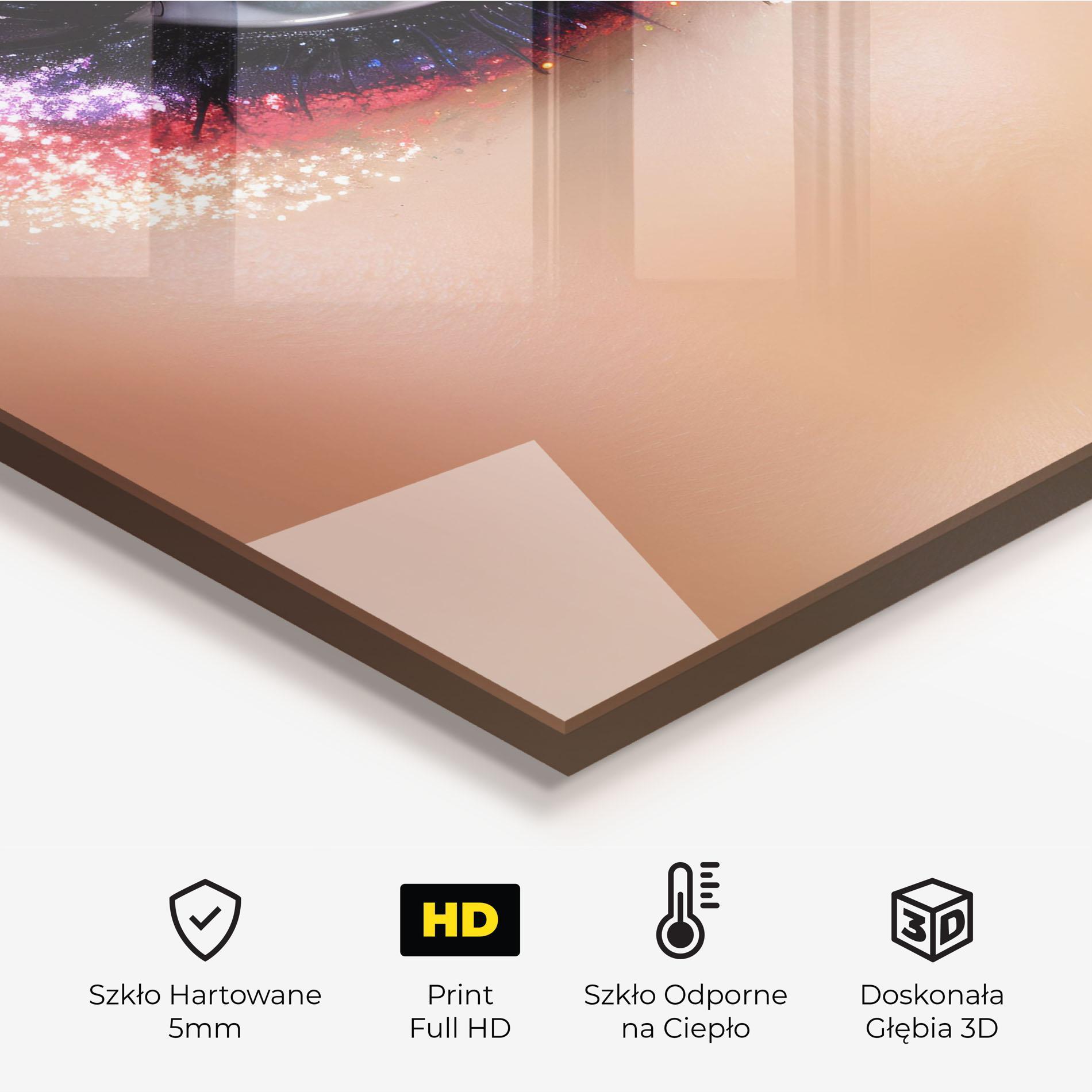 Panel Szklany do Kuchni Feminine Makeup Model mockup 2