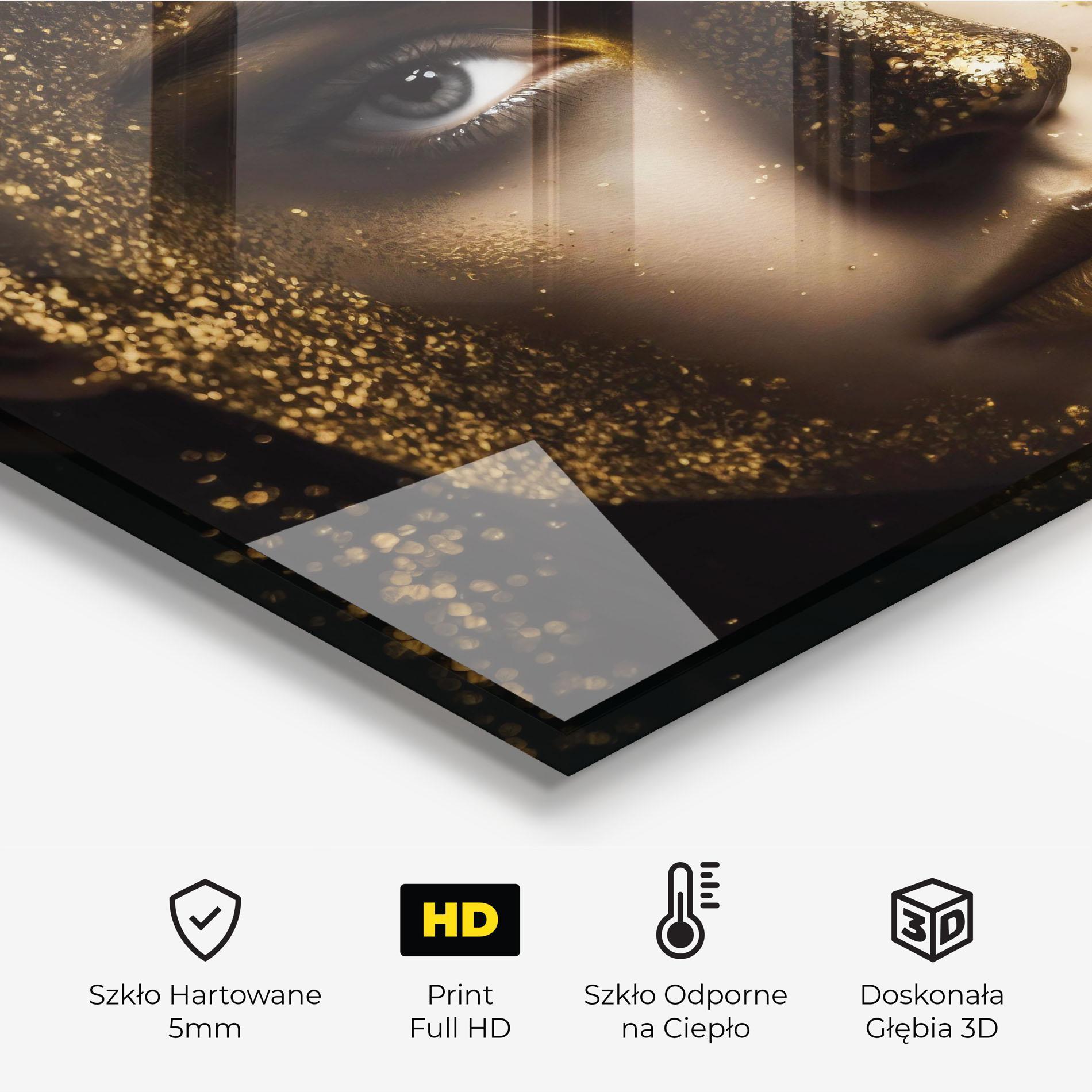 Panel Szklany do Kuchni Grey Cat Eye Makeup mockup 2