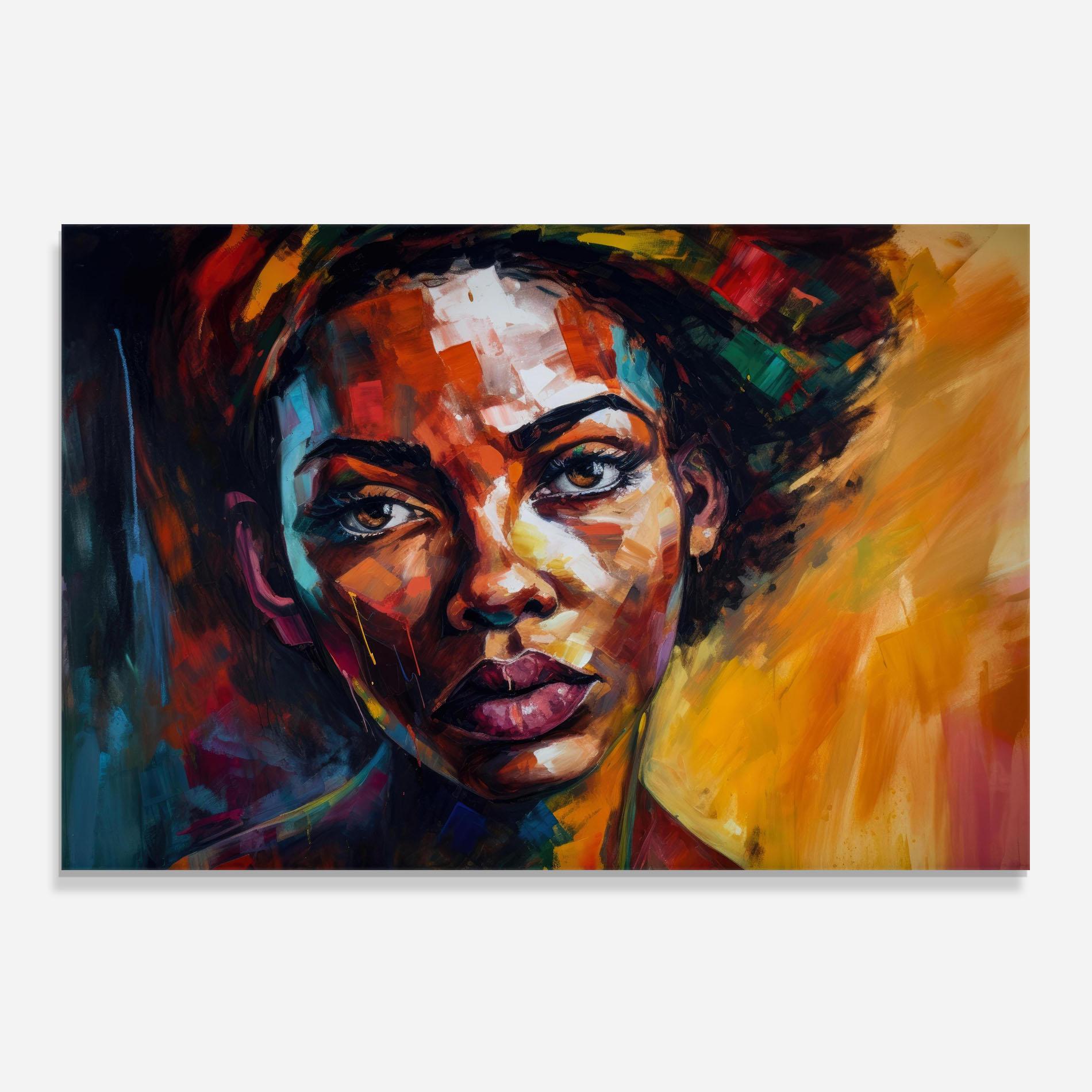 Panel Szklany do Kuchni African Interesting Expression mockup 0