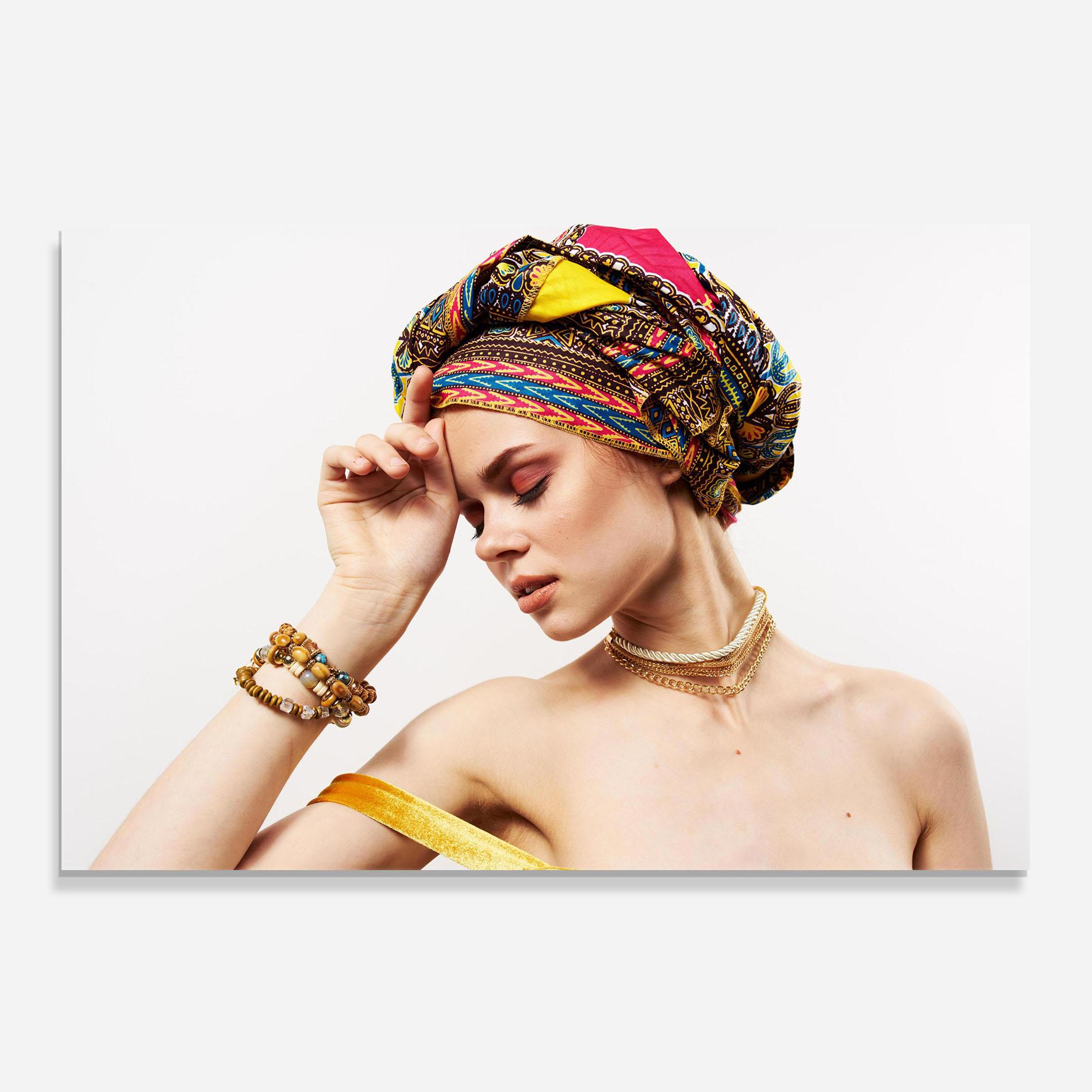 Panel Szklany do Kuchni Multicolored Turban mockup 0