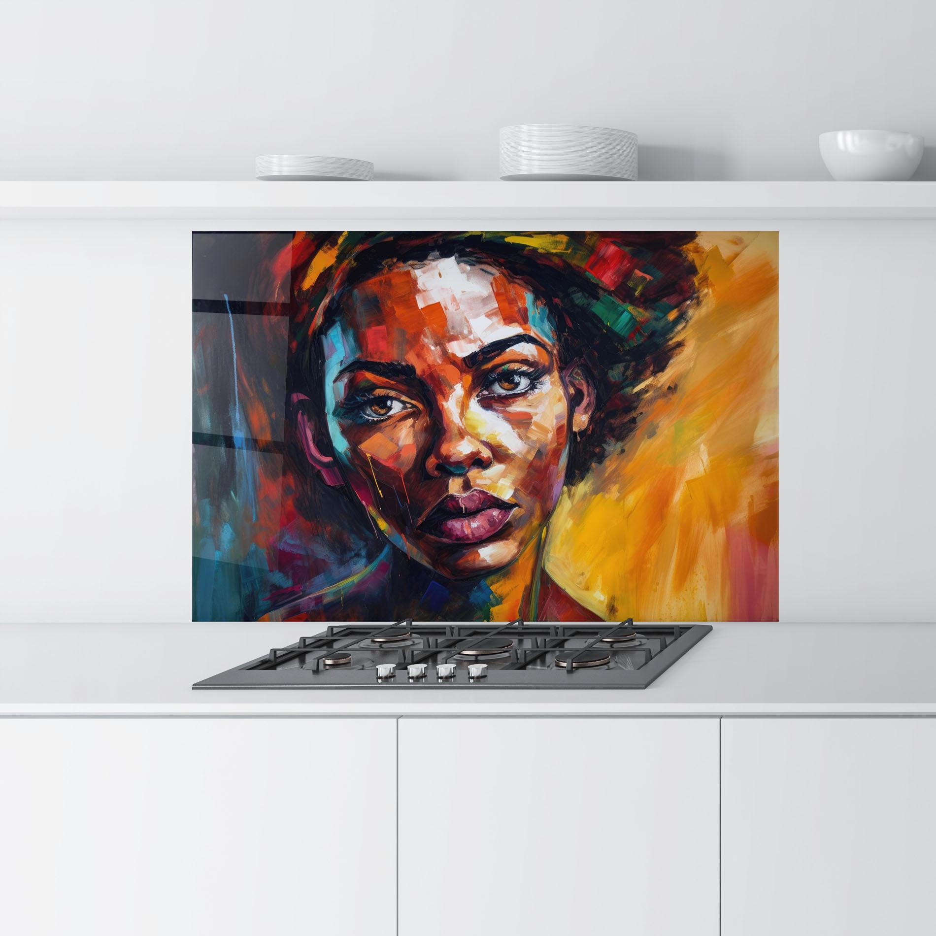 Panel Szklany do Kuchni African Interesting Expression mockup 9