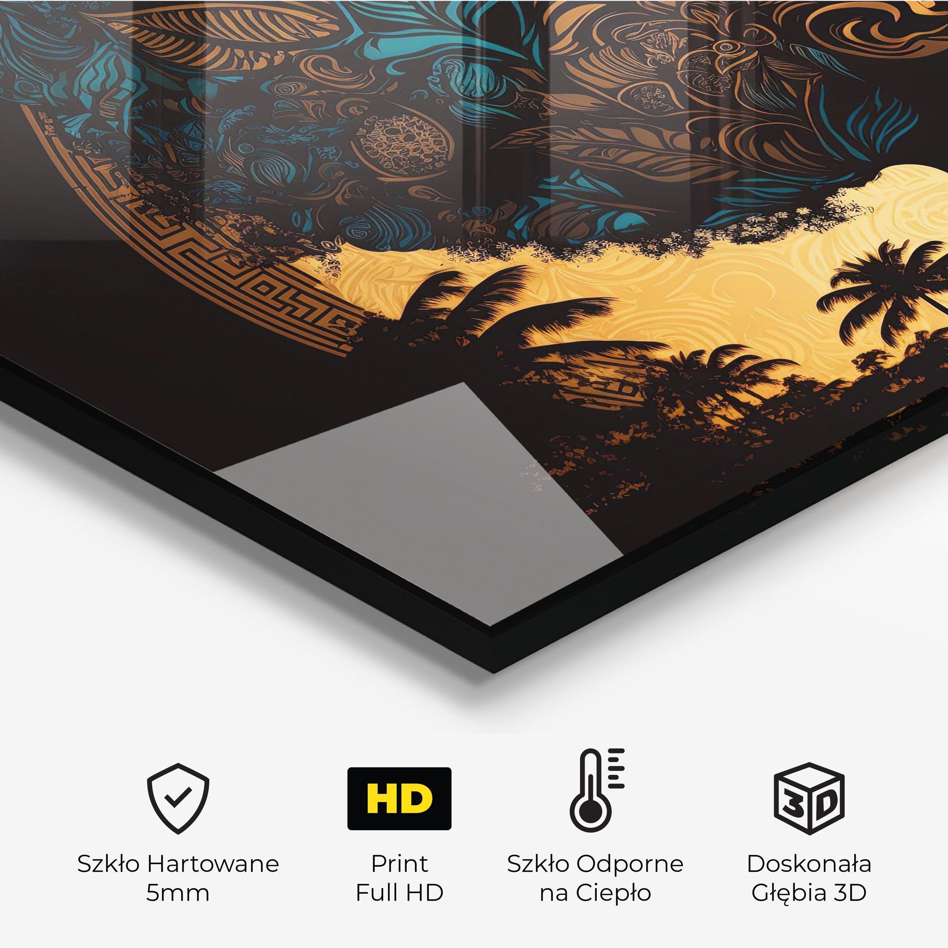 Panel Szklany do Kuchni African Profile Woman mockup 2