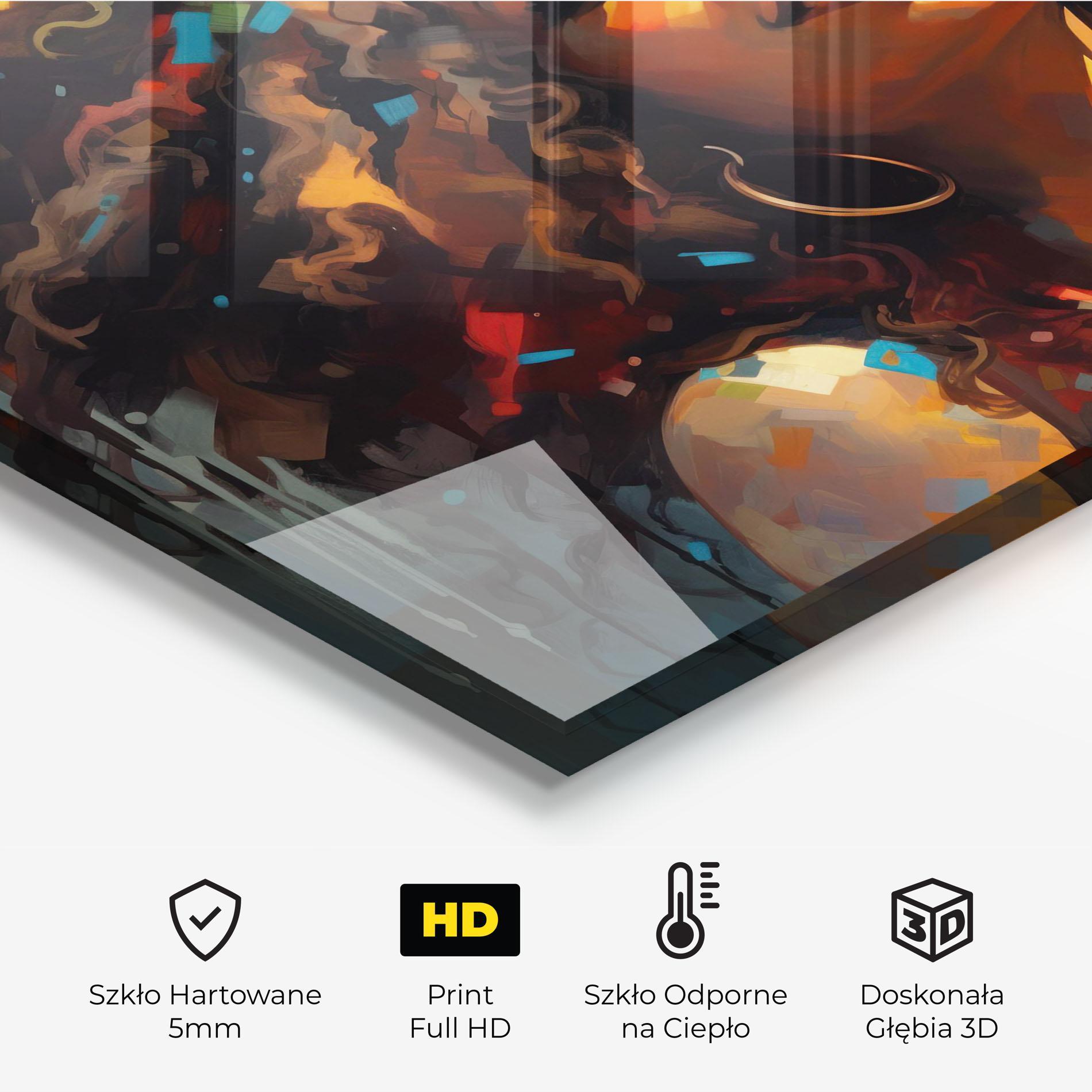 Panel Szklany do Kuchni Cheerful African Woman mockup 2