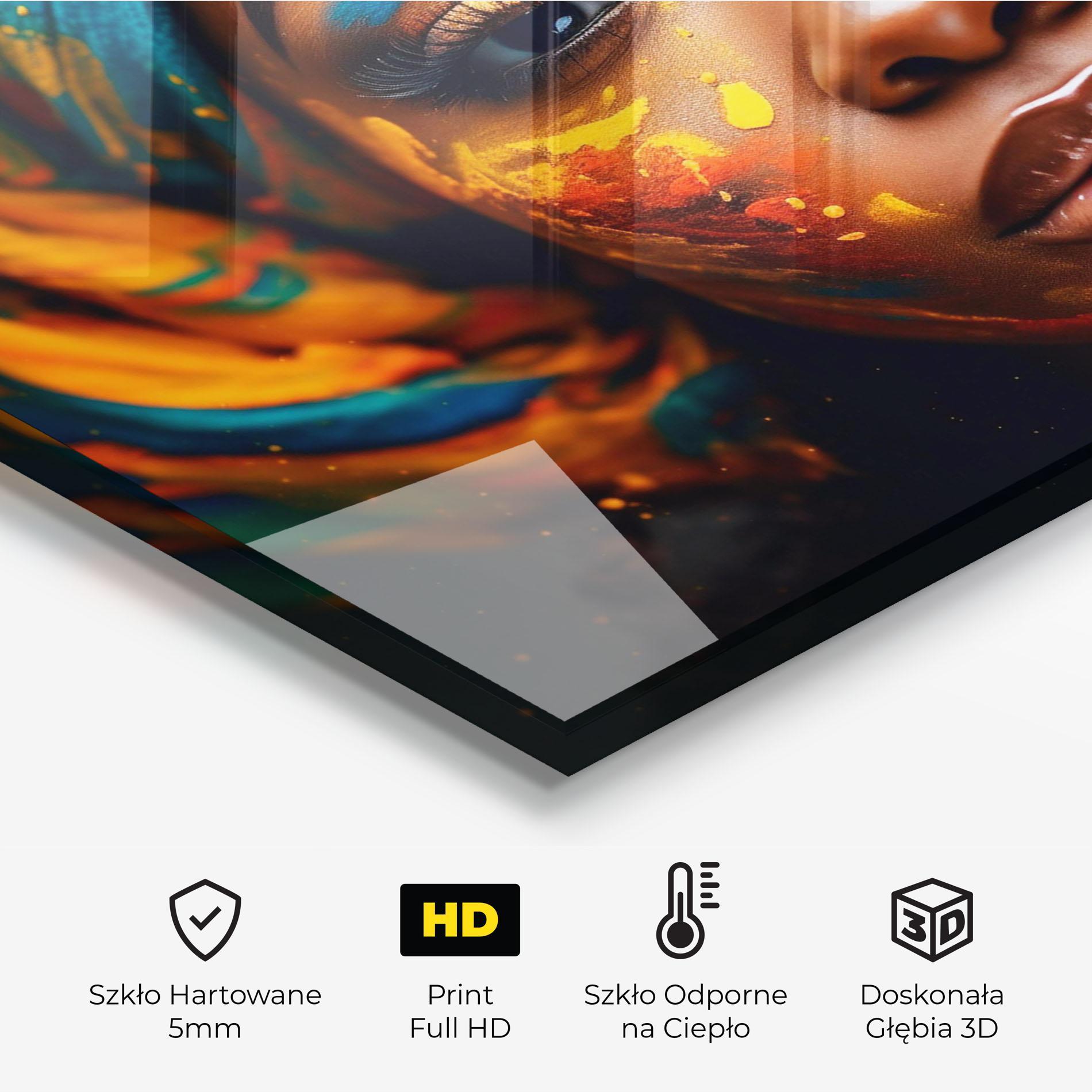 Panel Szklany do Kuchni Creative Makeup Art mockup 2