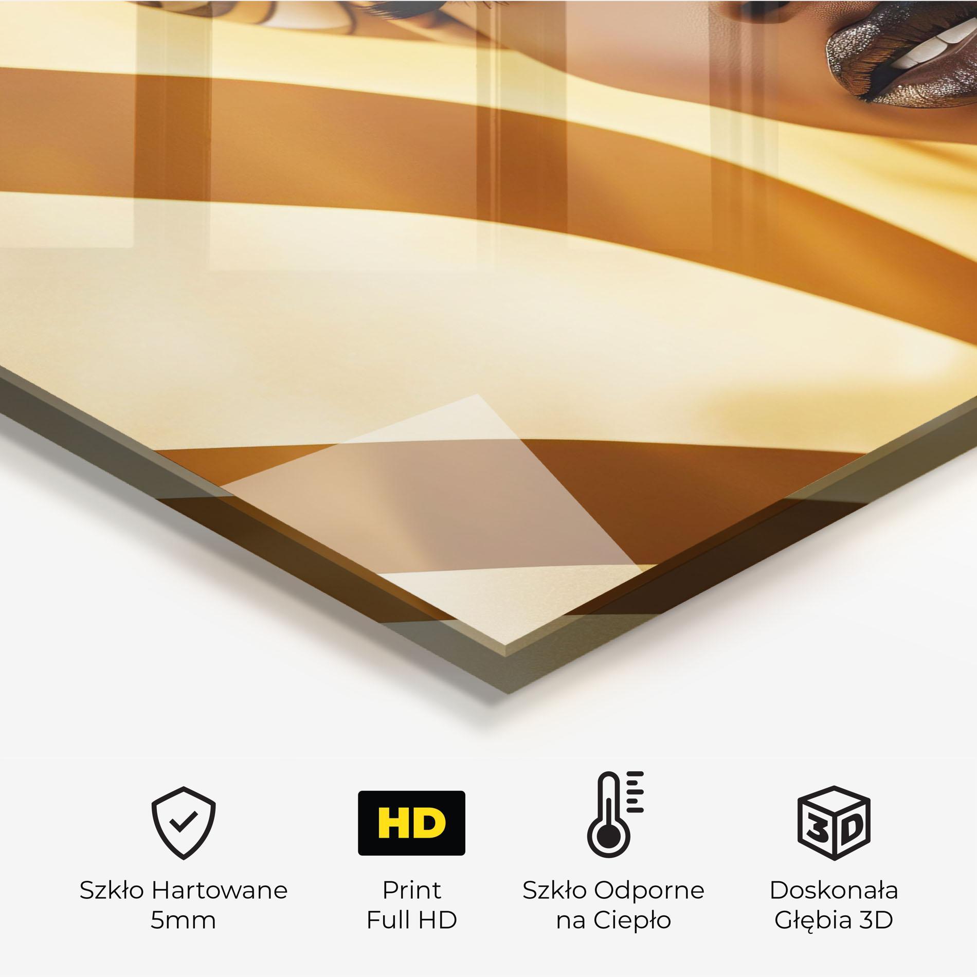 Panel Szklany do Kuchni Fashion African Woman mockup 2