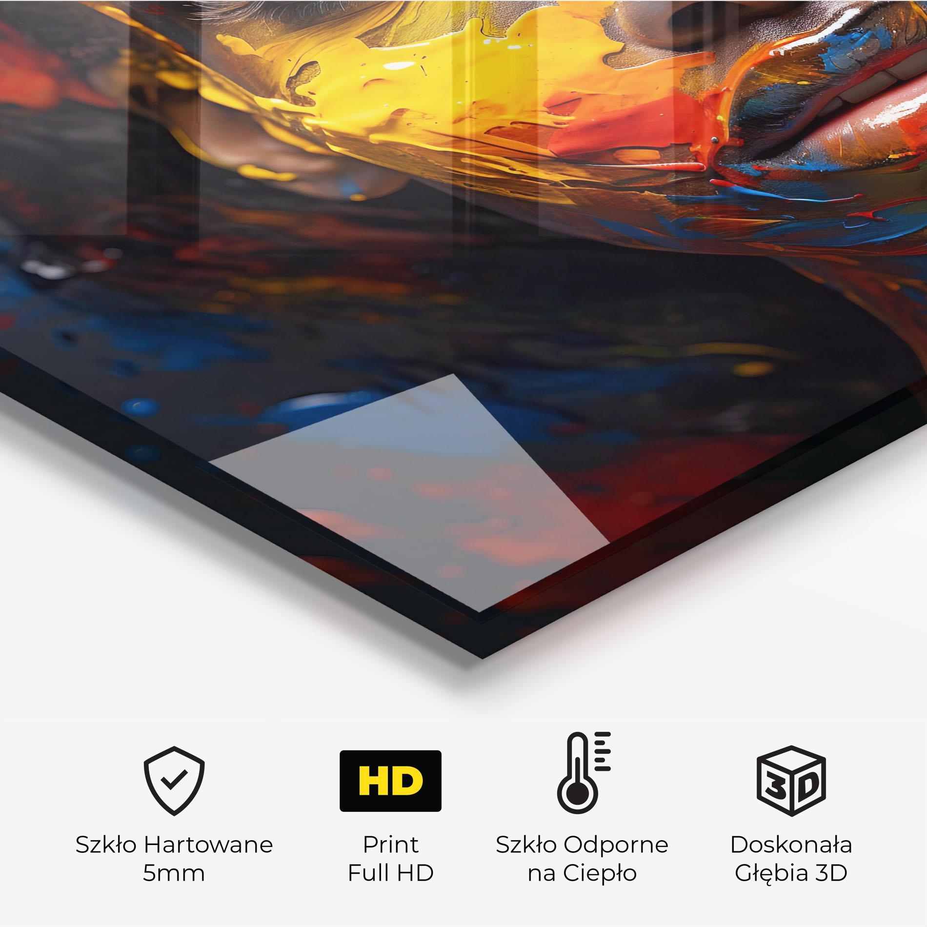 Panel Szklany do Kuchni Pretty Young African Woman mockup 2