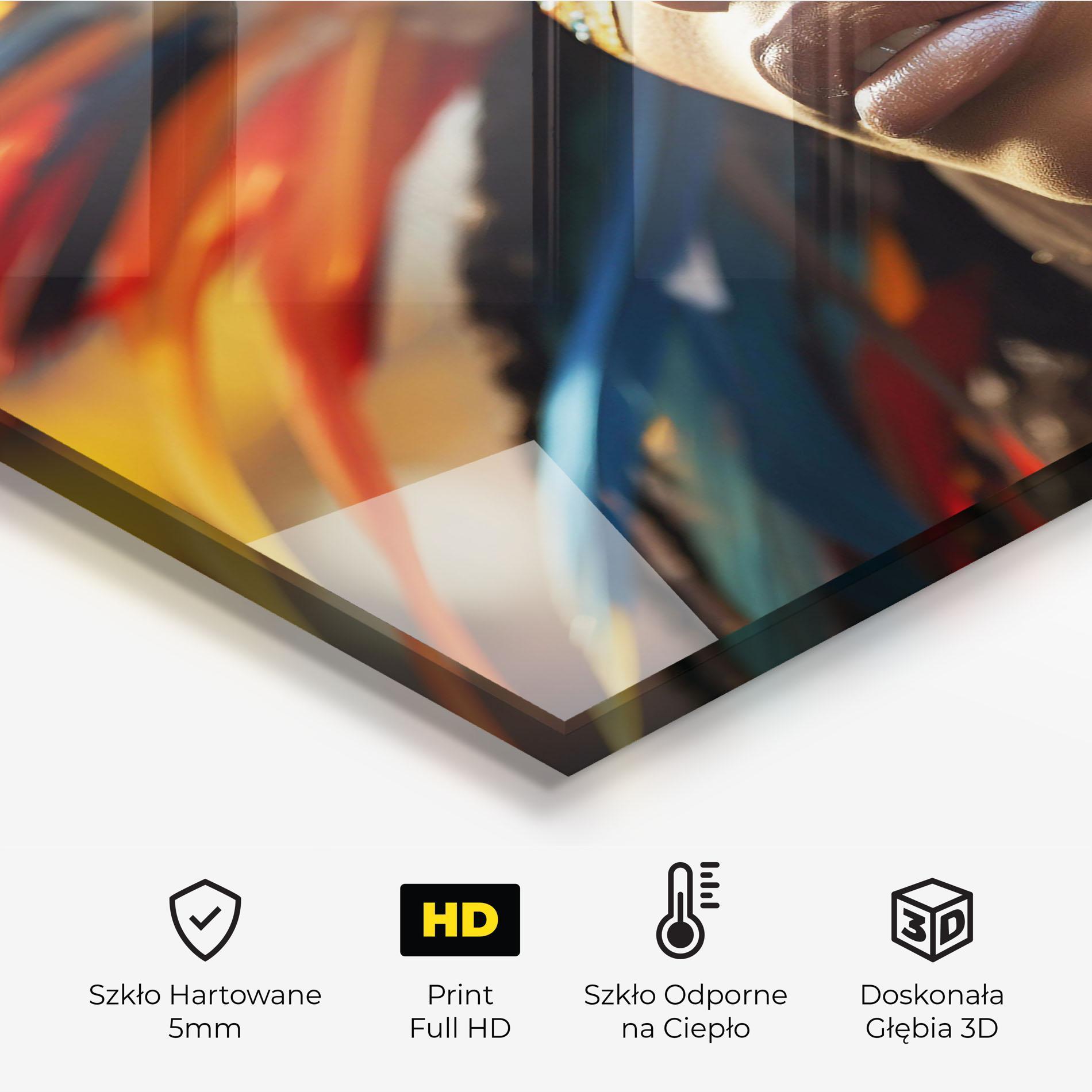 Panel Szklany do Kuchni Traditional Feathers Clothing mockup 2