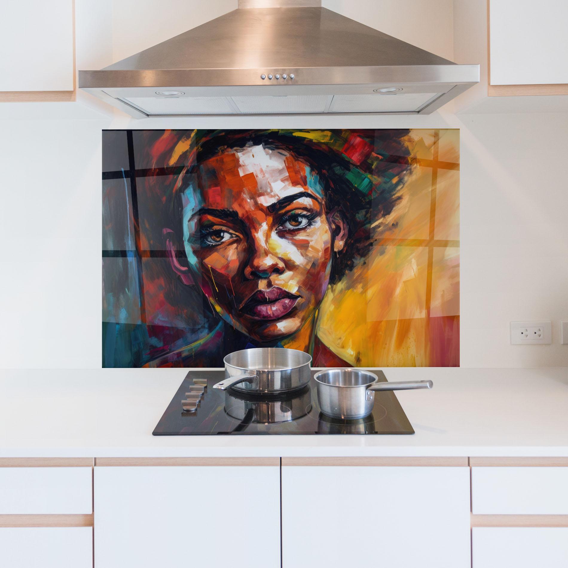 Panel Szklany do Kuchni African Interesting Expression mockup 5