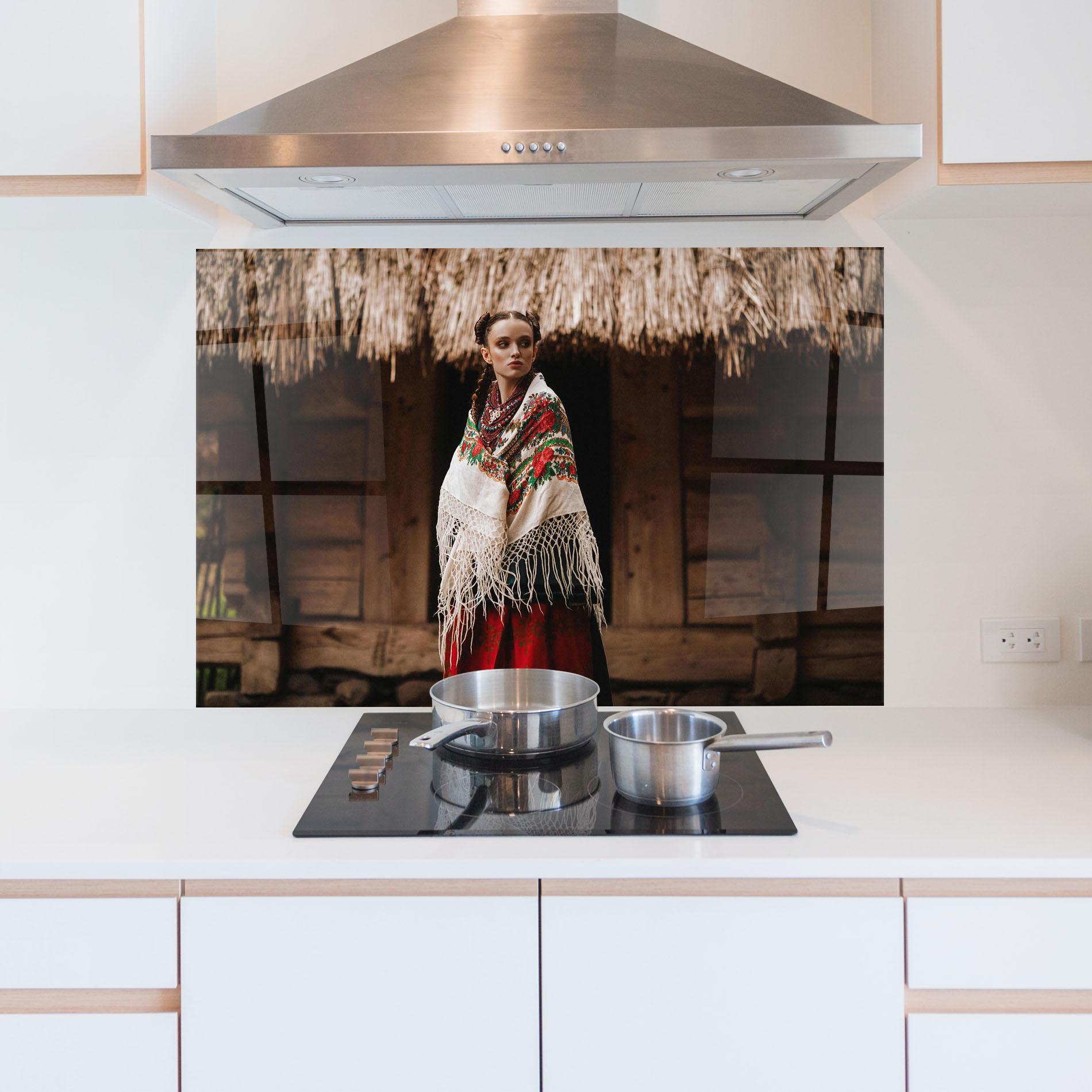 Panel Szklany do Kuchni Ukrainian Dress mockup 5