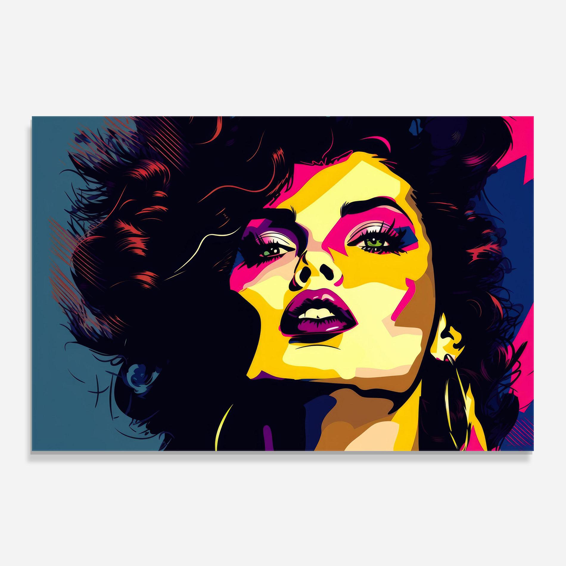 Panel Szklany do Kuchni Pop Art Portrait Woman mockup 0
