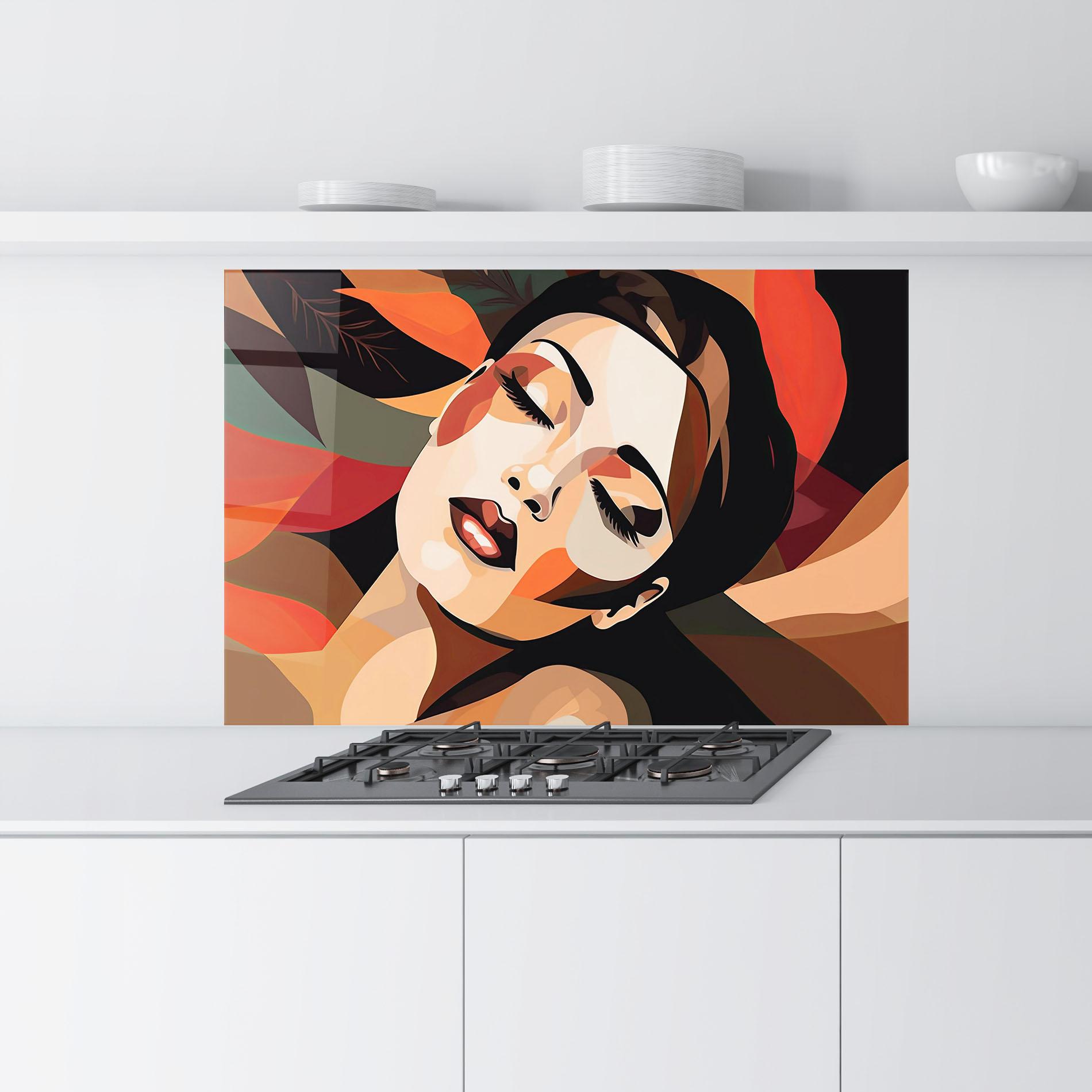 Panel Szklany do Kuchni Modern Makeup mockup 9