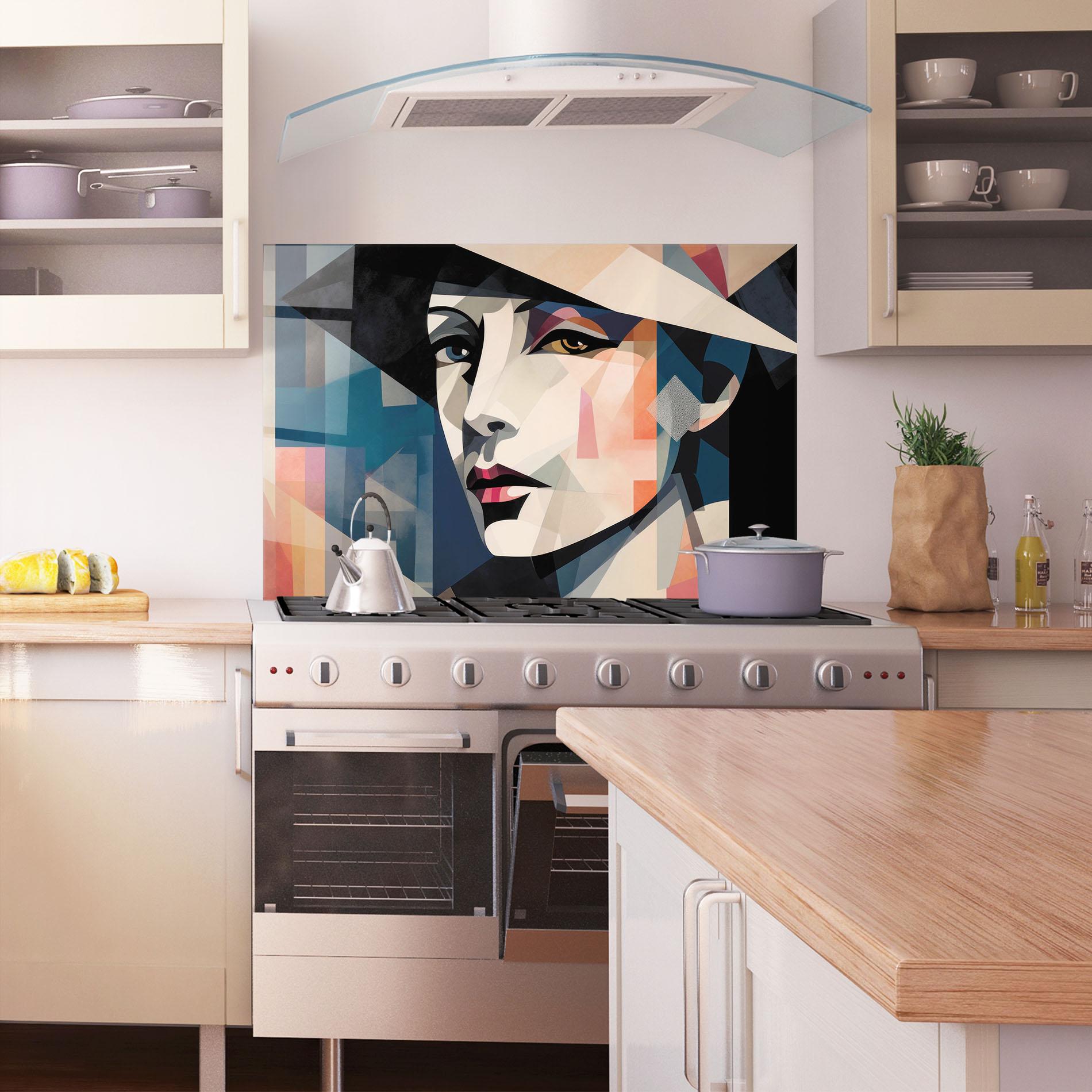 Panel Szklany do Kuchni Chicago Portrait mockup 1