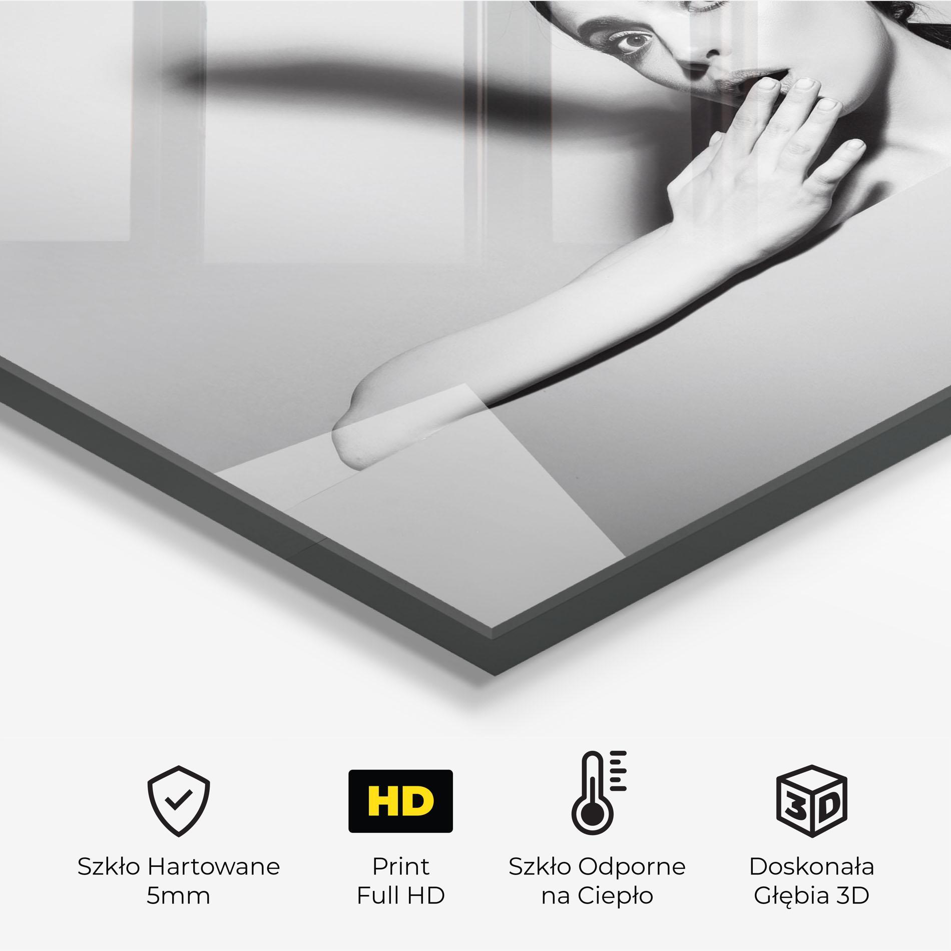 Panel Szklany do Kuchni Bunny Ears Peeking mockup 2