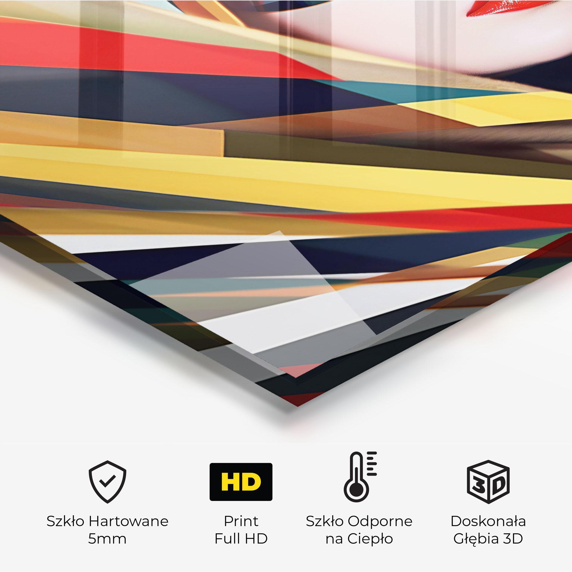 Panel Szklany do Kuchni Colorful Sunglasses mockup 2