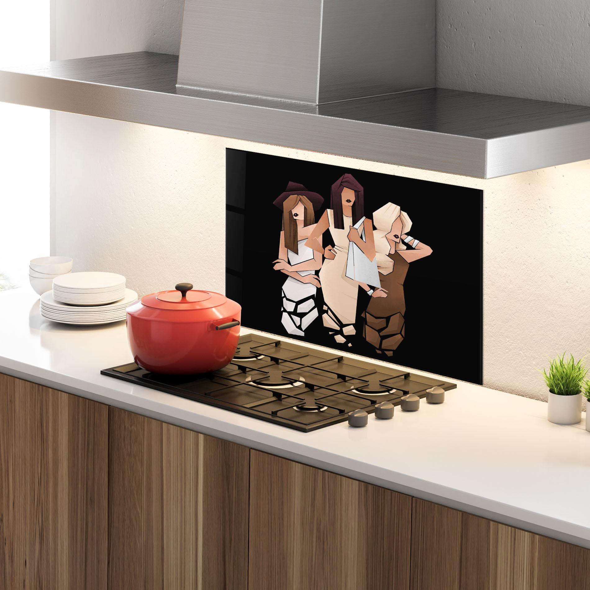 Panel Szklany do Kuchni Best Friends mockup 4