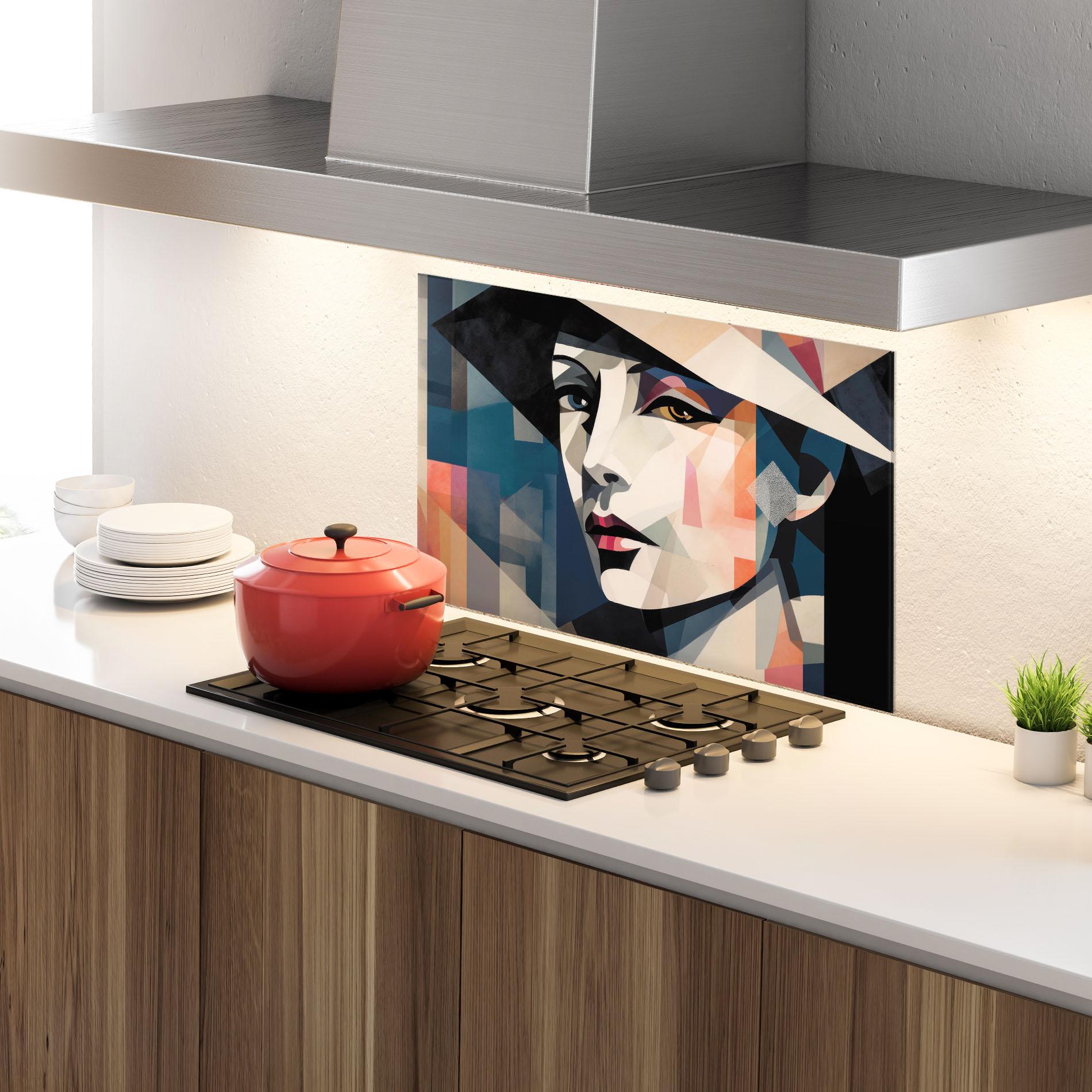 Panel Szklany do Kuchni Chicago Portrait mockup 4