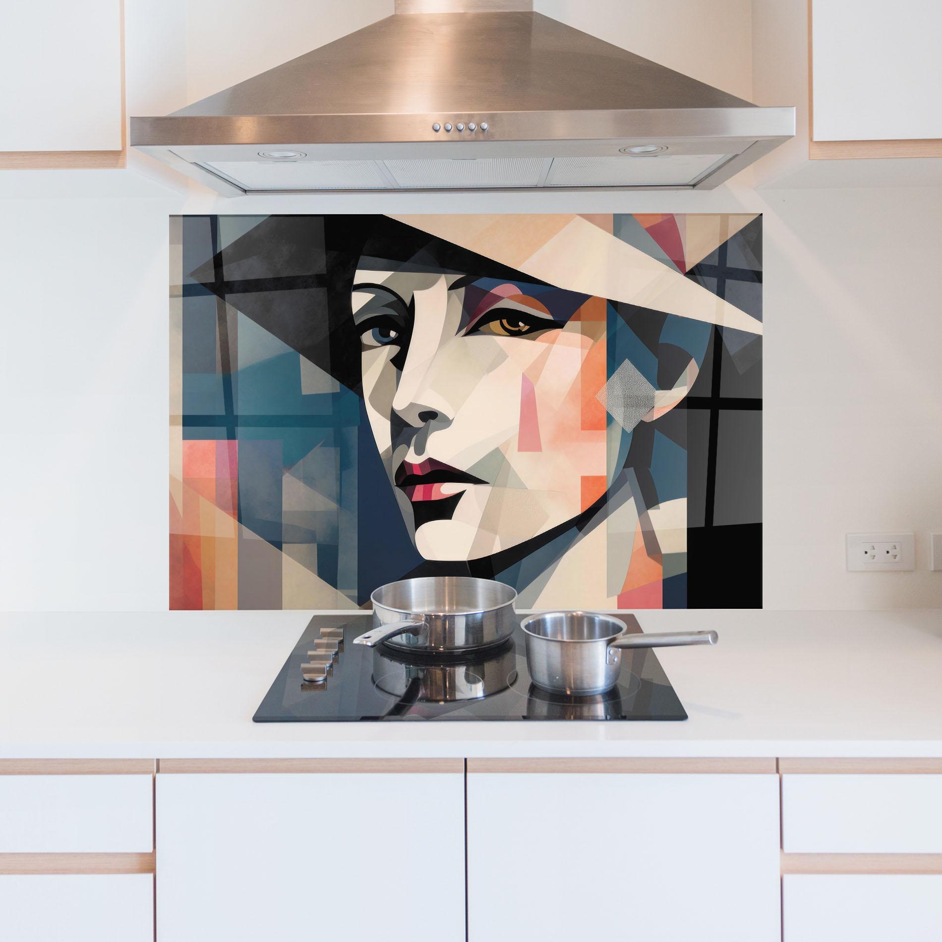 Panel Szklany do Kuchni Chicago Portrait mockup 5