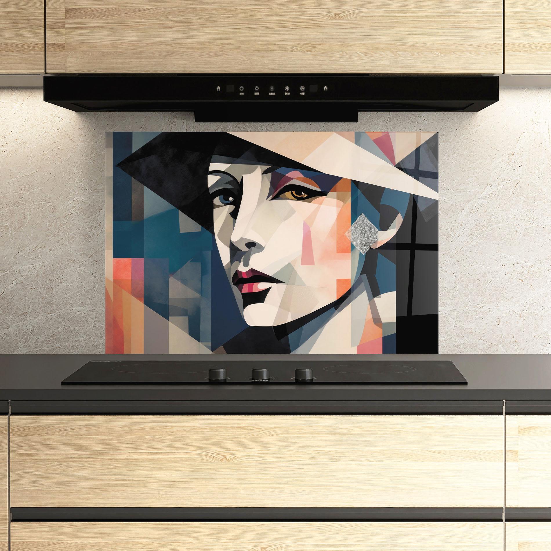 Panel Szklany do Kuchni Chicago Portrait mockup 3