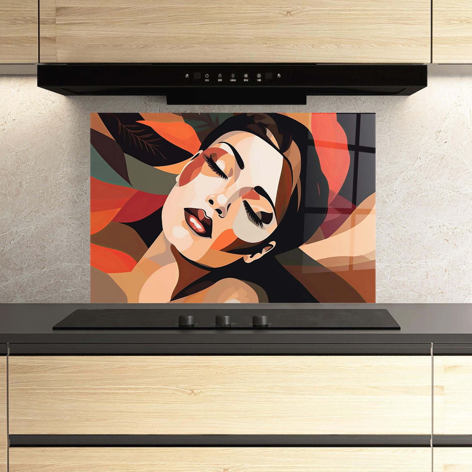 Panel Szklany do Kuchni Modern Makeup mockup 3