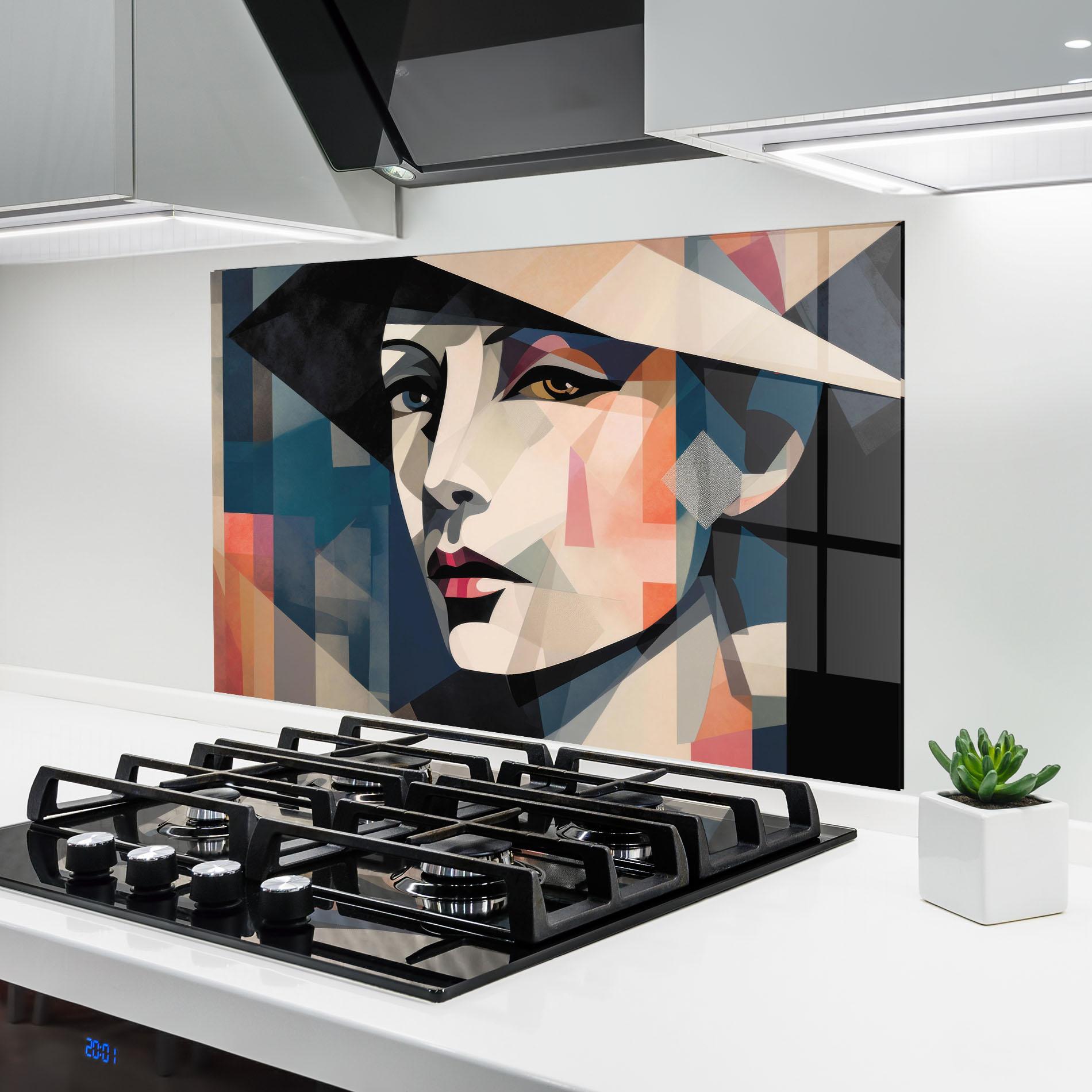 Panel Szklany do Kuchni Chicago Portrait mockup 6