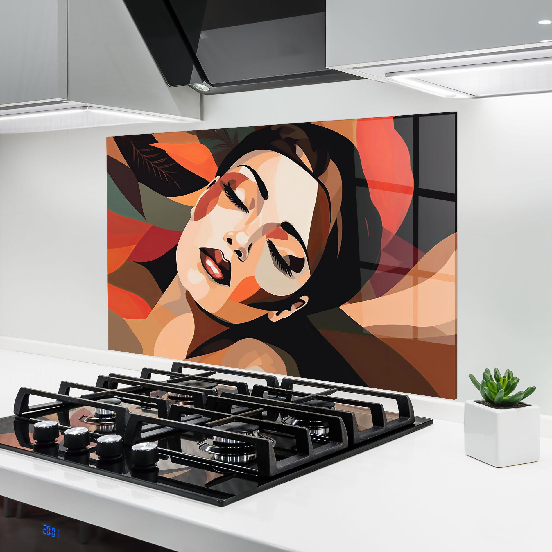 Panel Szklany do Kuchni Modern Makeup mockup 6