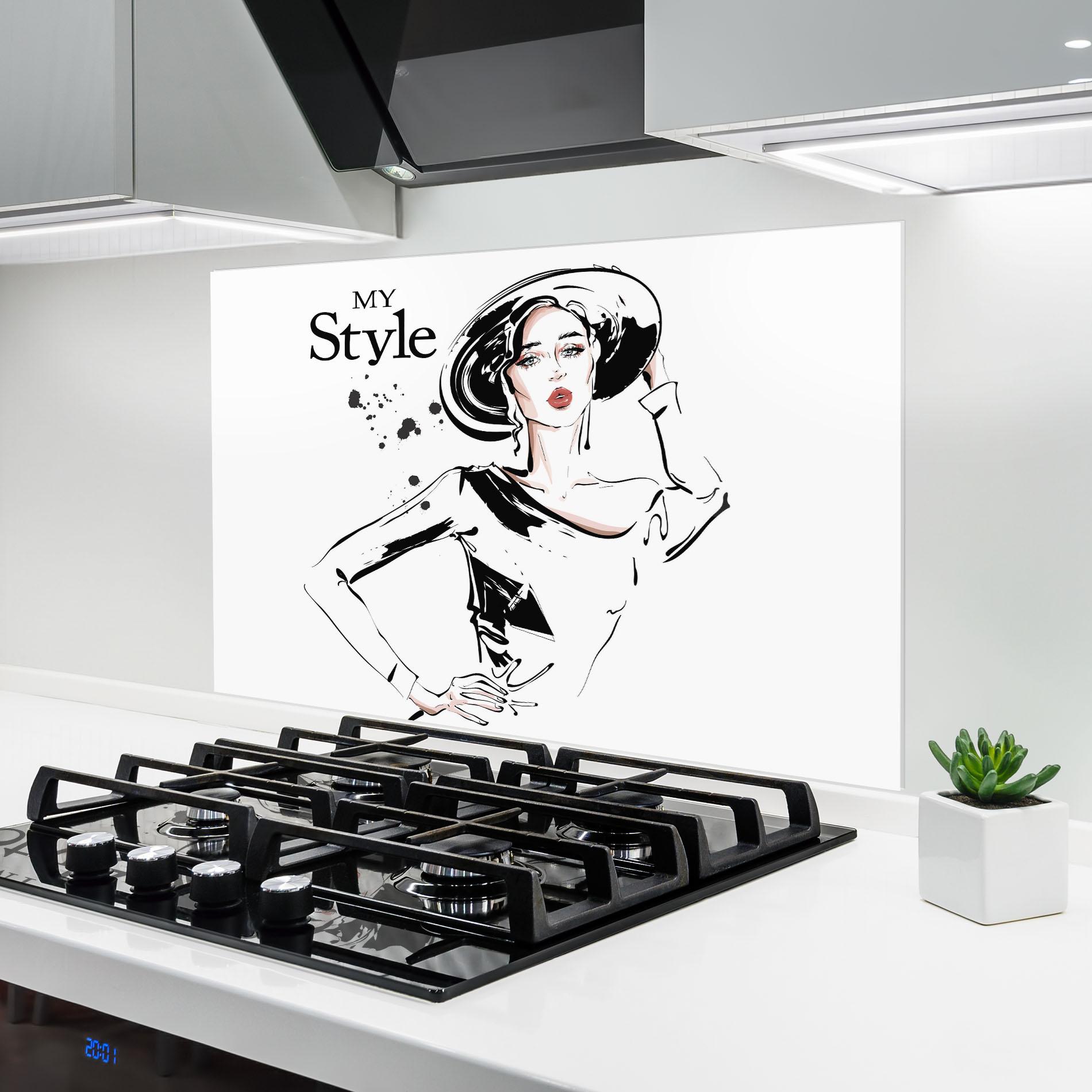 Panel Szklany do Kuchni Woman And Her Style mockup 6