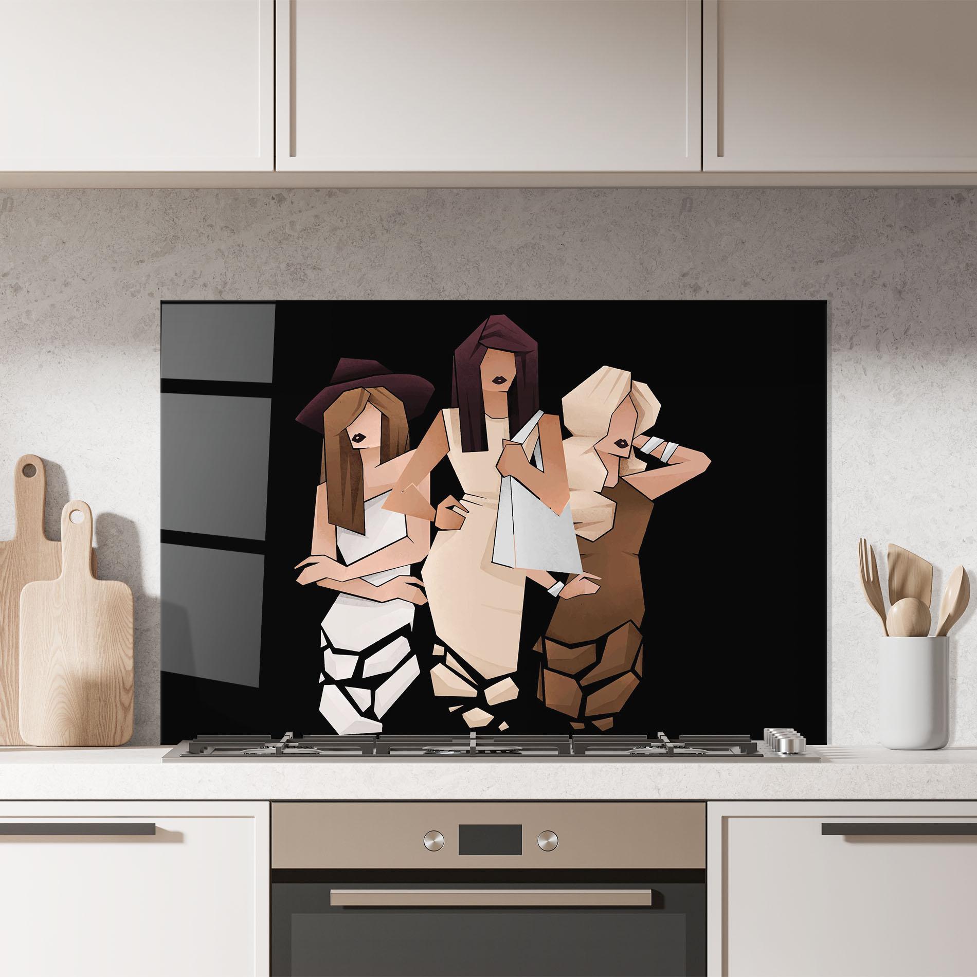 Panel Szklany do Kuchni Best Friends mockup 7