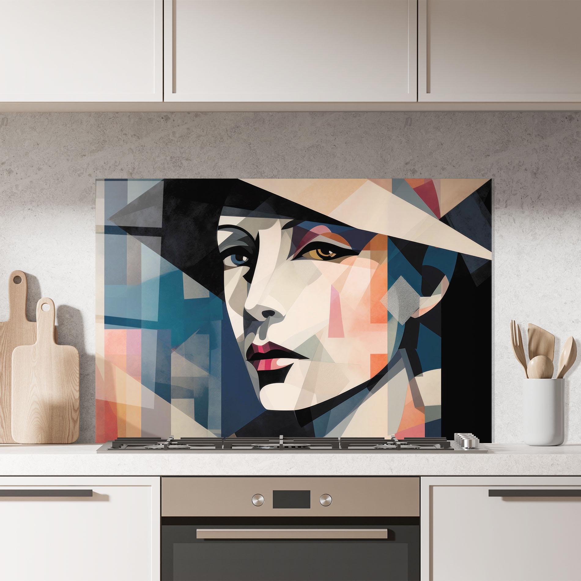 Panel Szklany do Kuchni Chicago Portrait mockup 7