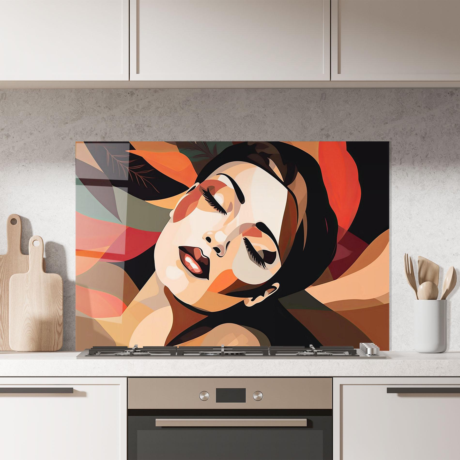 Panel Szklany do Kuchni Modern Makeup mockup 7