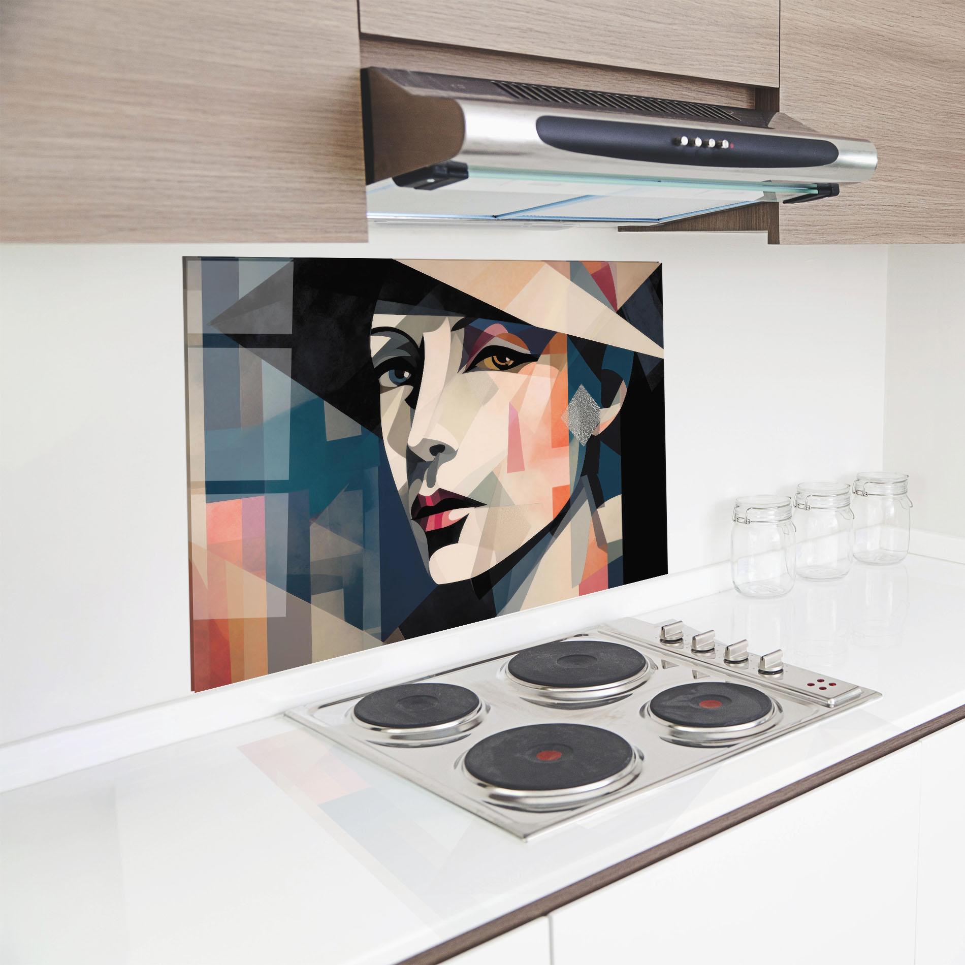 Panel Szklany do Kuchni Chicago Portrait mockup 8