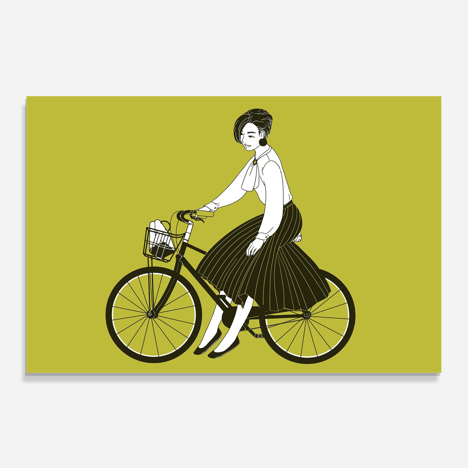 Panel Szklany do Kuchni Vintage Bicycle mockup 0