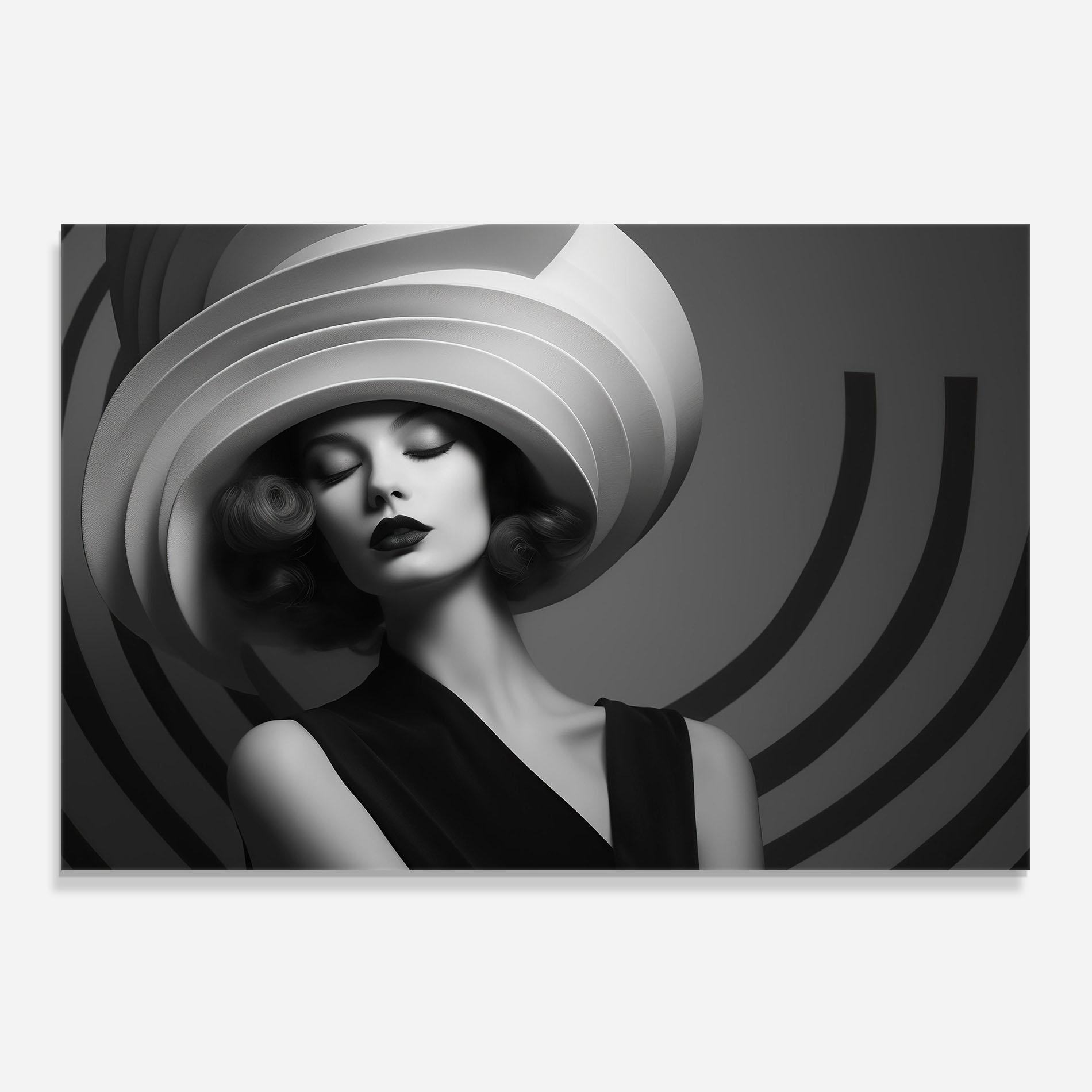 Panel Szklany do Kuchni Vintage Pretty Lady mockup 0