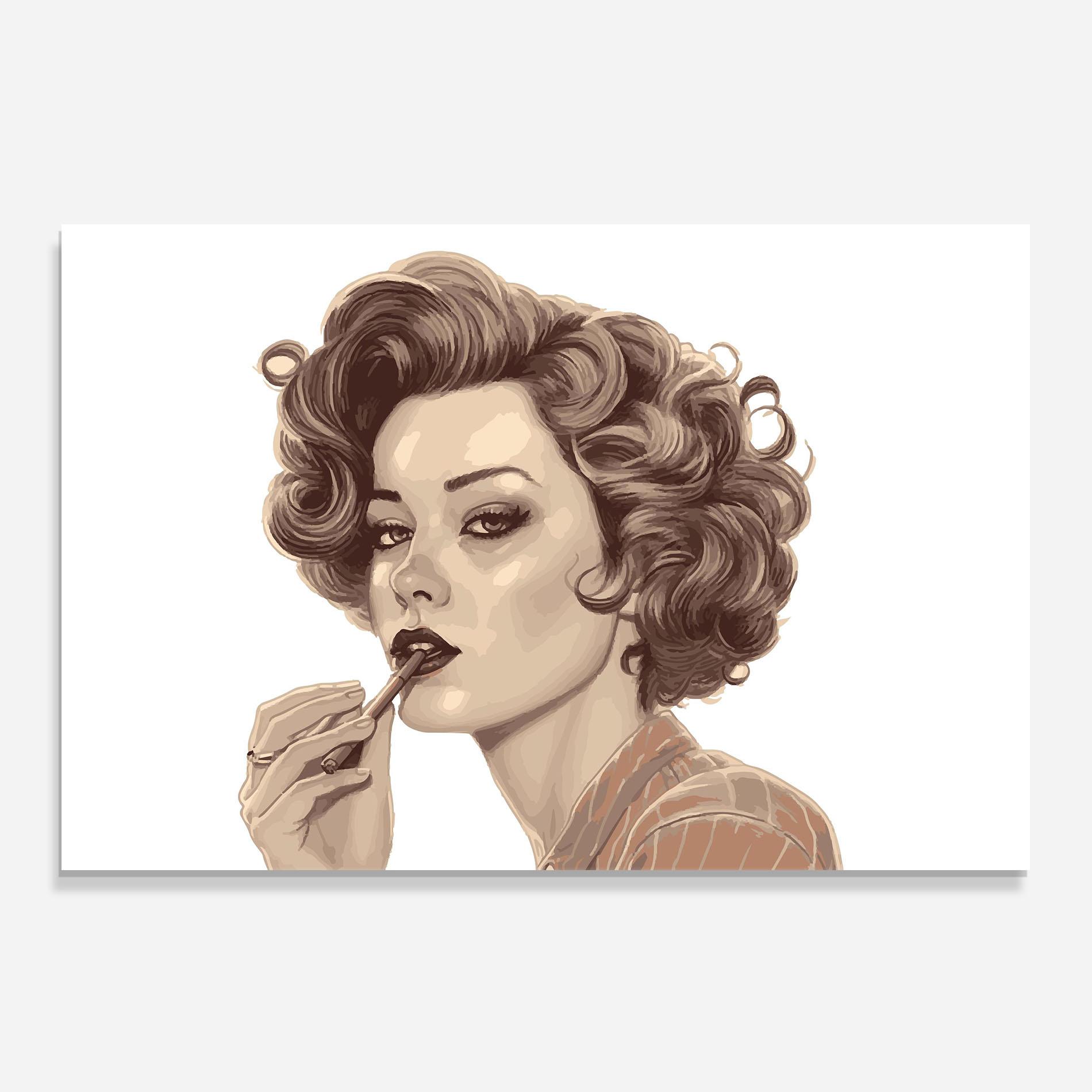 Panel Szklany do Kuchni Vintage Smoking mockup 0