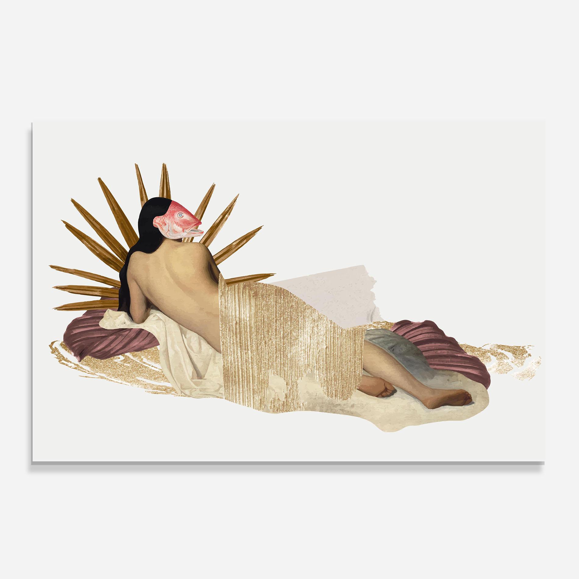 Panel Szklany do Kuchni Vintage Woman Art mockup 0