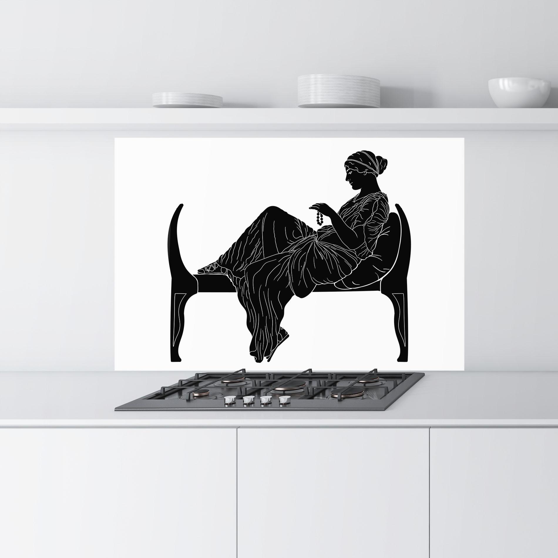 Panel Szklany do Kuchni Statue Pearls mockup 9