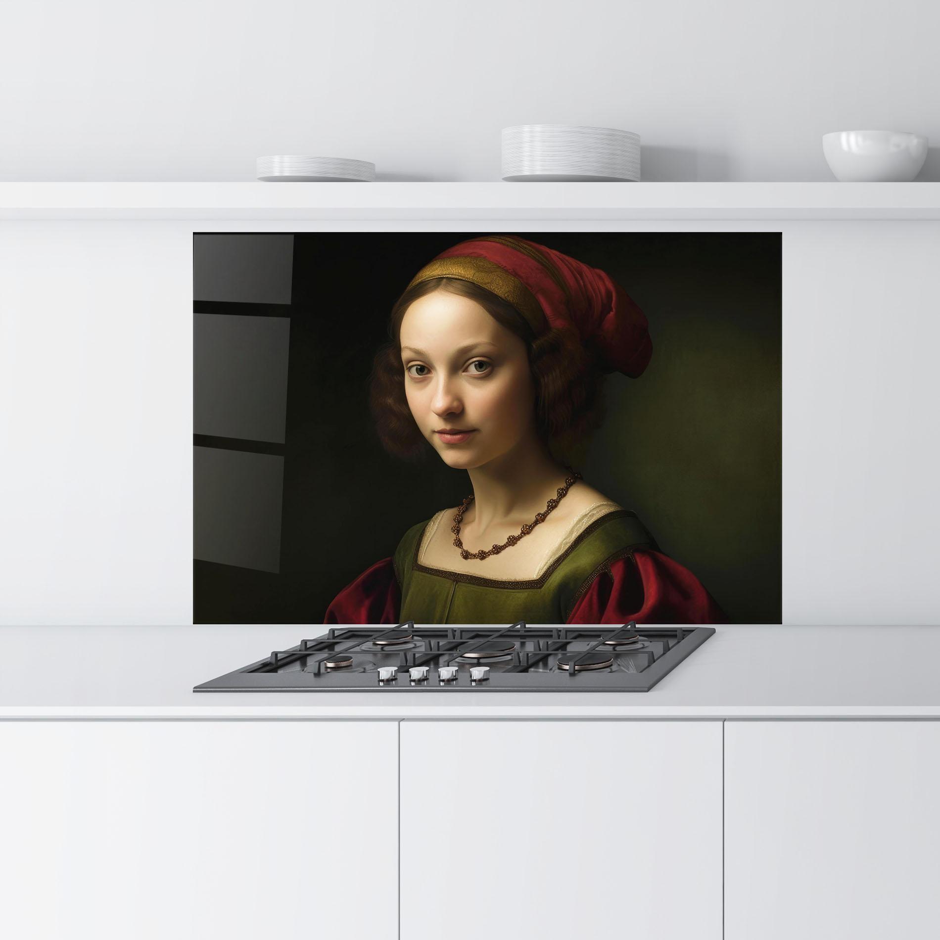 Panel Szklany do Kuchni Vintage Old Painting mockup 9