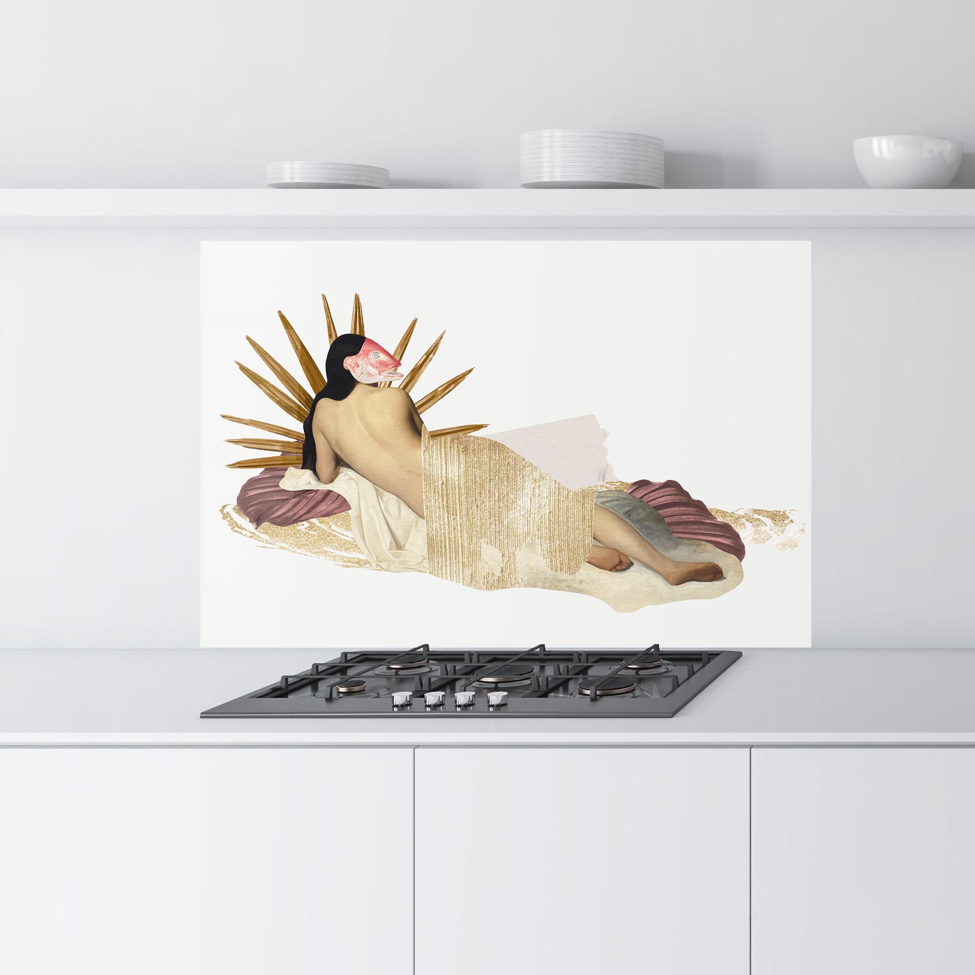 Panel Szklany do Kuchni Vintage Woman Art mockup 9