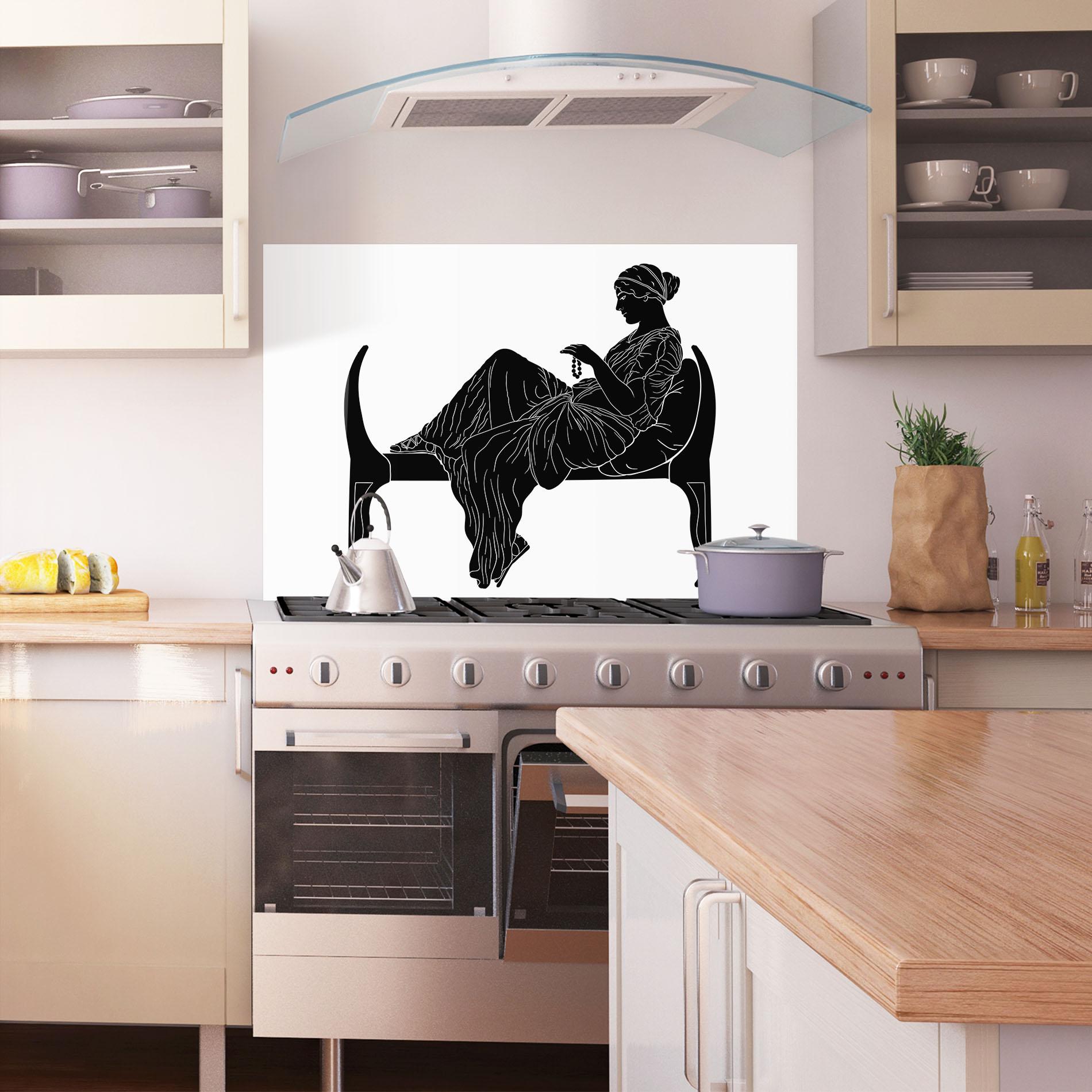 Panel Szklany do Kuchni Statue Pearls mockup 1