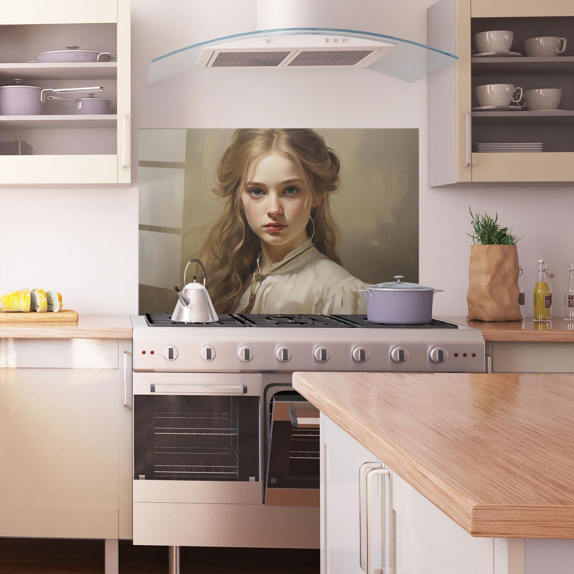 Panel Szklany do Kuchni Timeless Portrait mockup 1