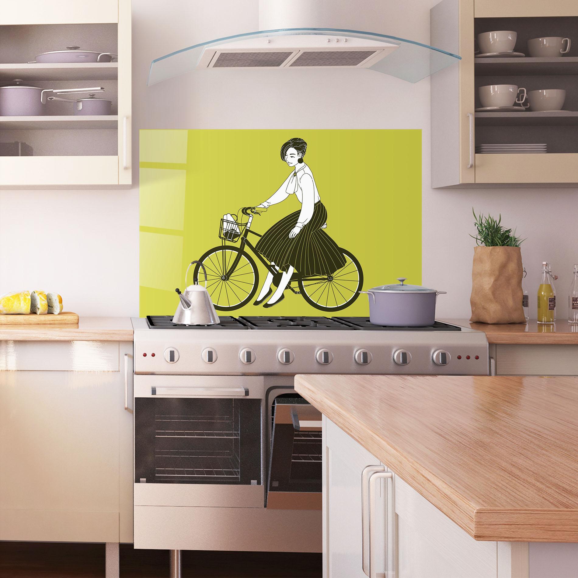 Panel Szklany do Kuchni Vintage Bicycle mockup 1