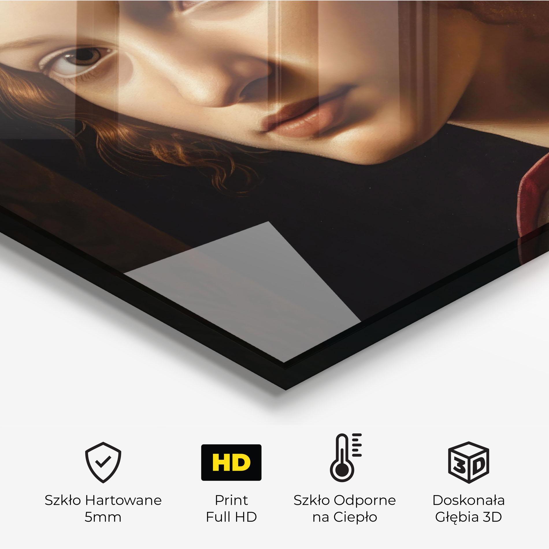 Panel Szklany do Kuchni Red Hair Woman Art mockup 2