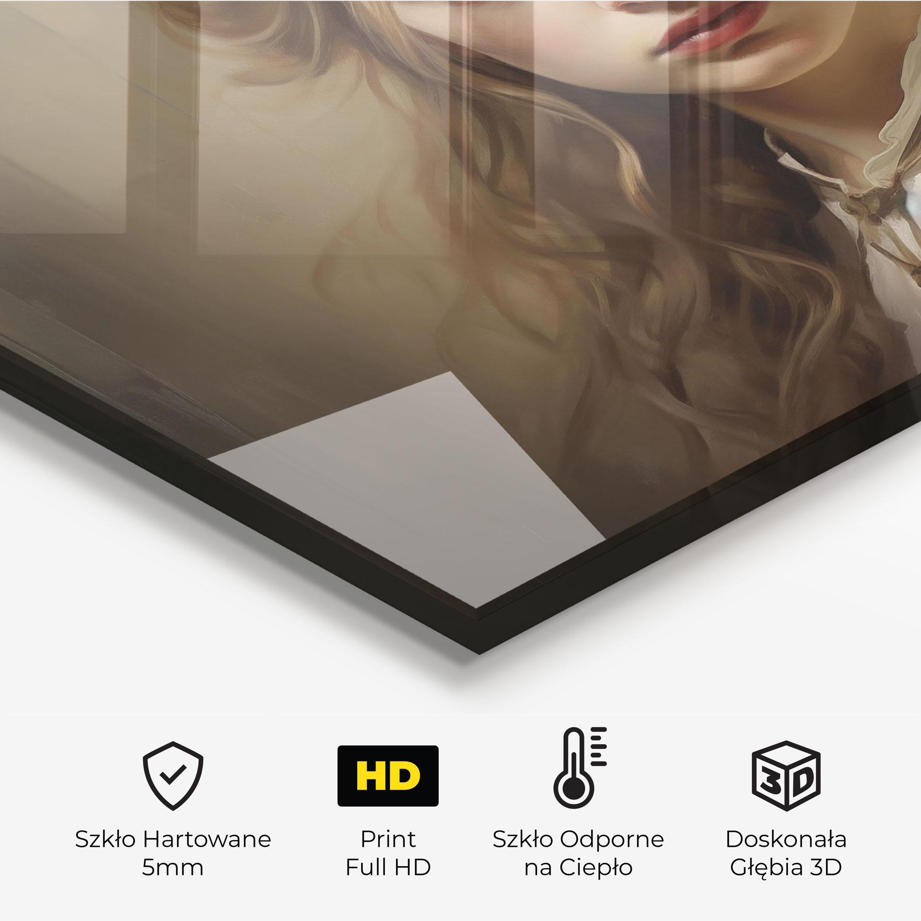 Panel Szklany do Kuchni Timeless Portrait mockup 2