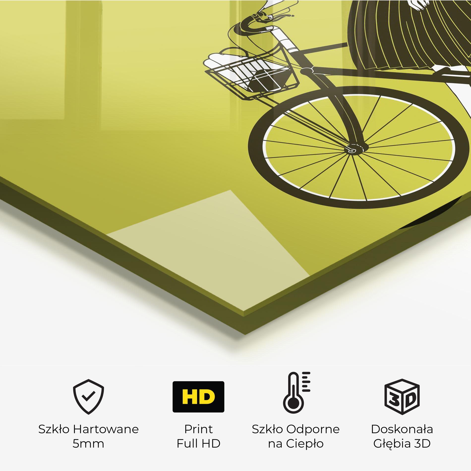 Panel Szklany do Kuchni Vintage Bicycle mockup 2